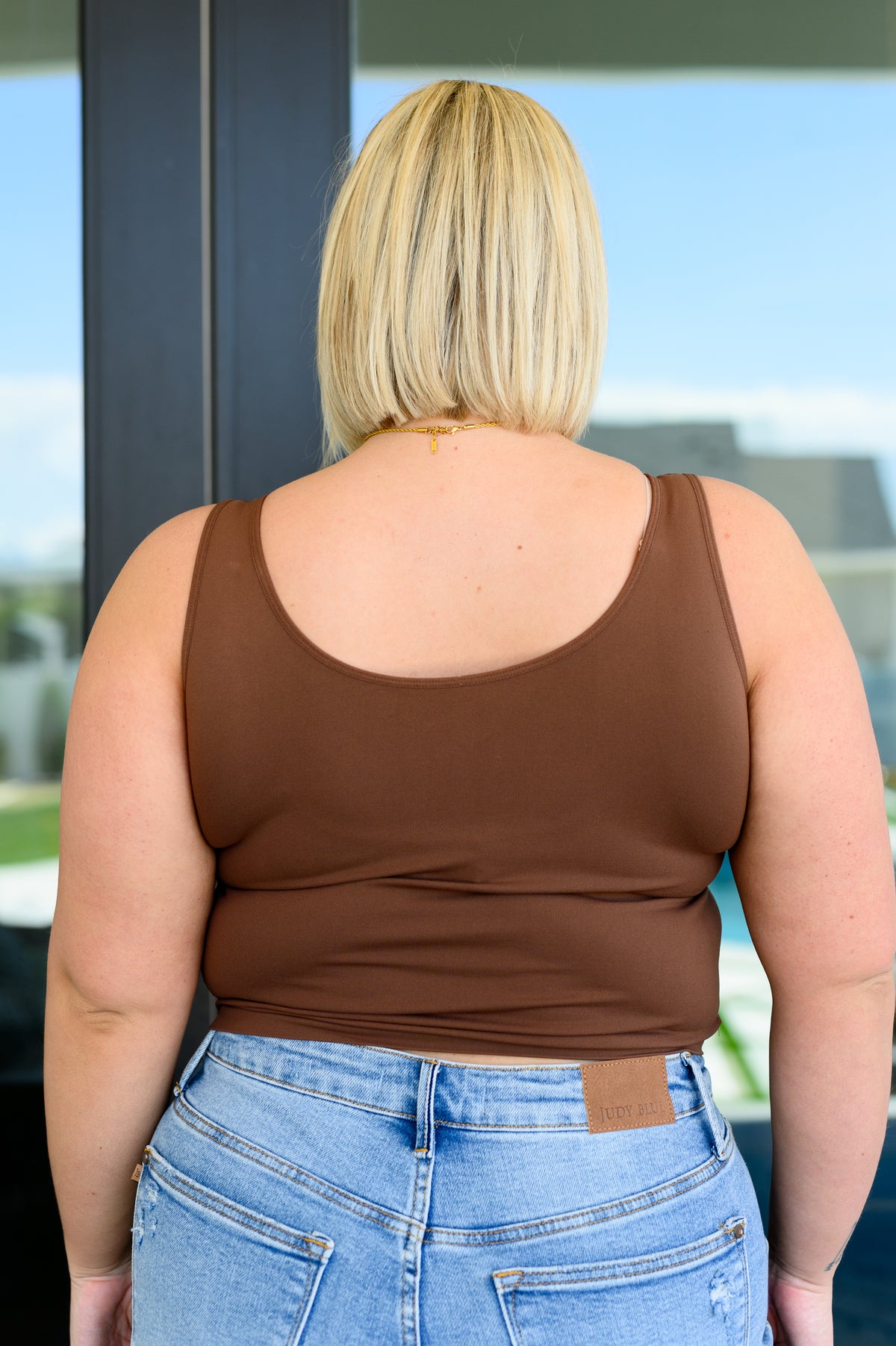 Carefree Seamless Reversible Tank in Brown - 10/26/2026