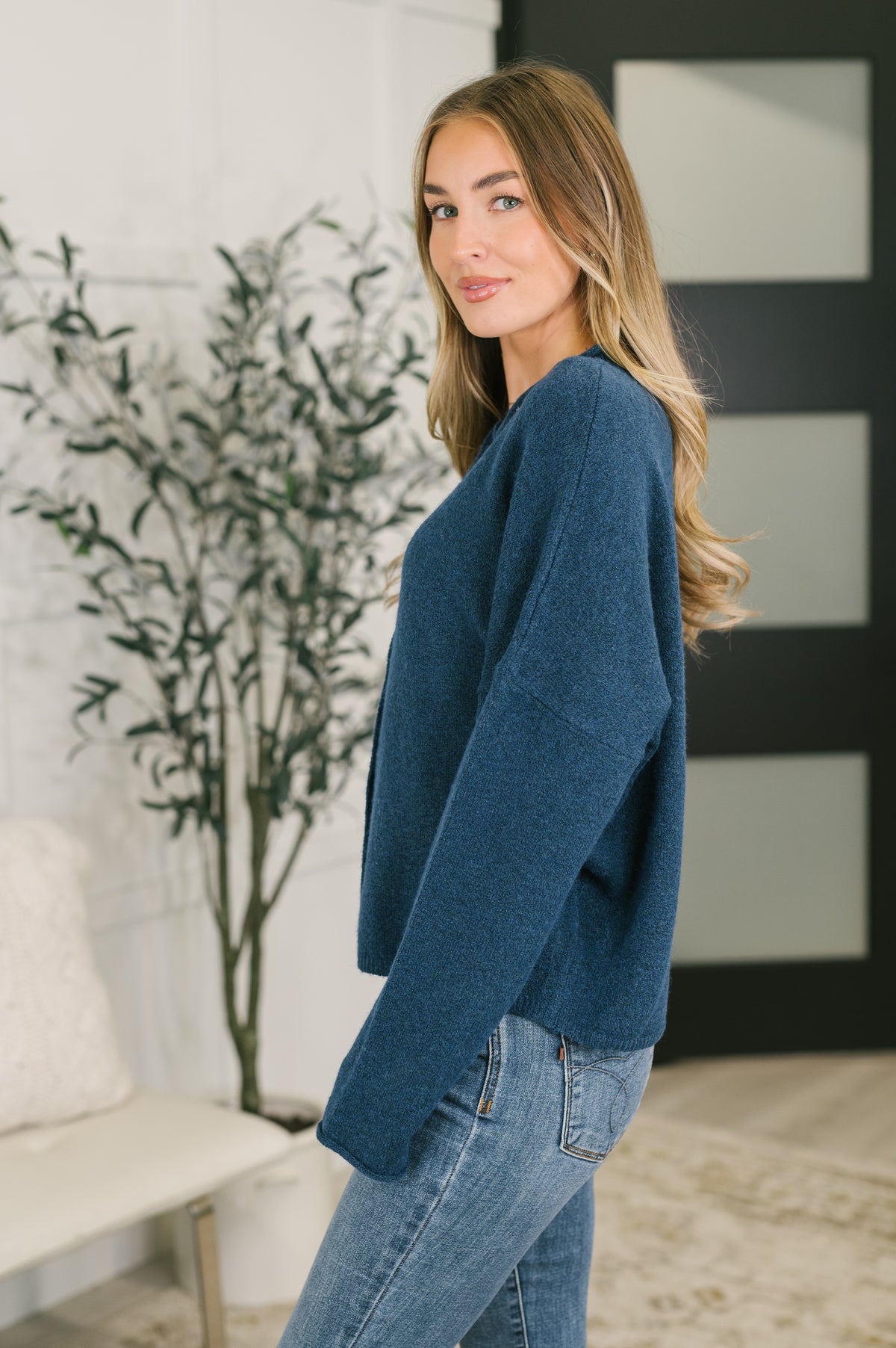 Careful Consideration Collared Button Down in Midnight - 10/30/2026