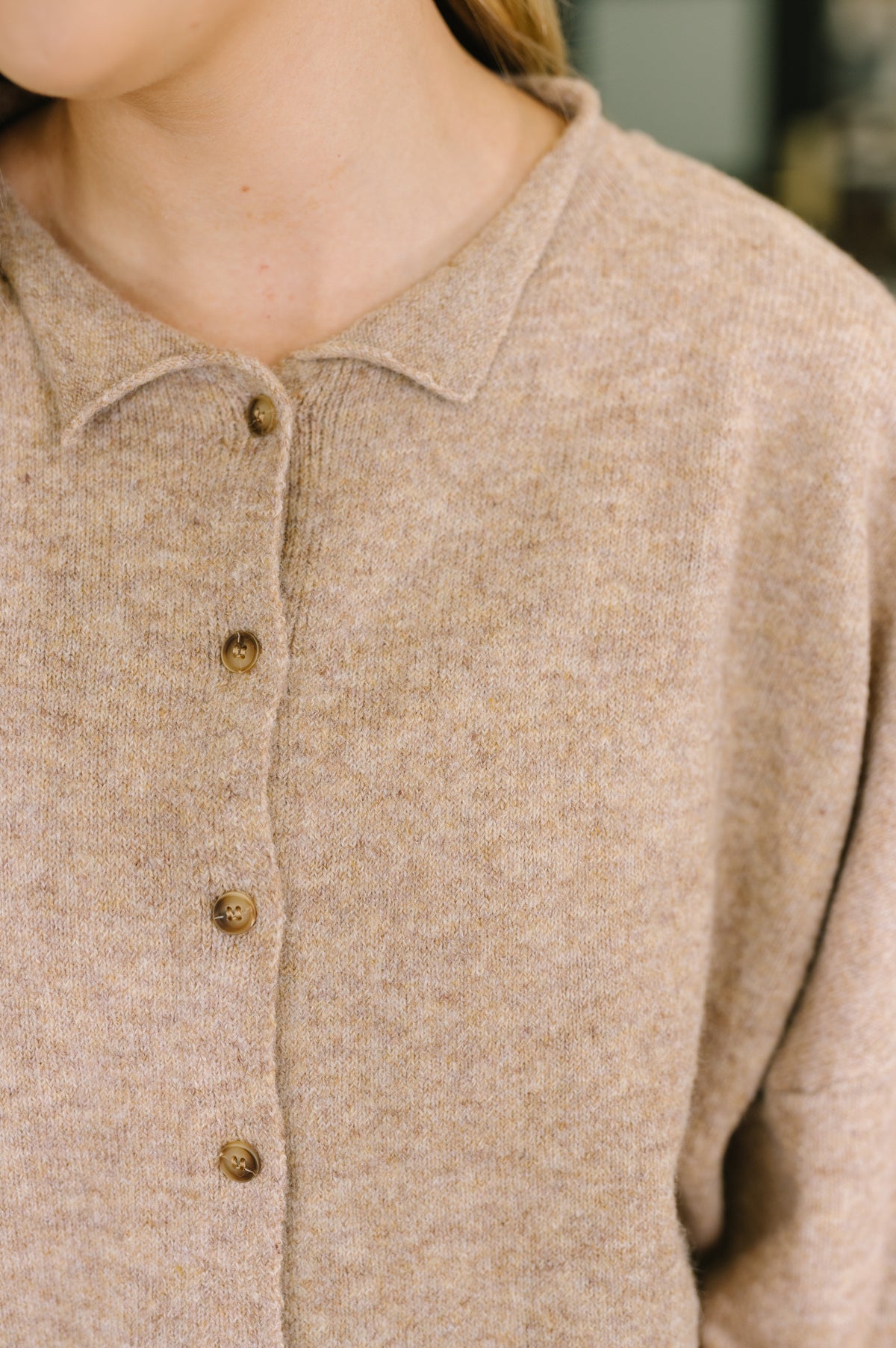 Careful Consideration Collared Button Down in Mocha - 8/28/2026
