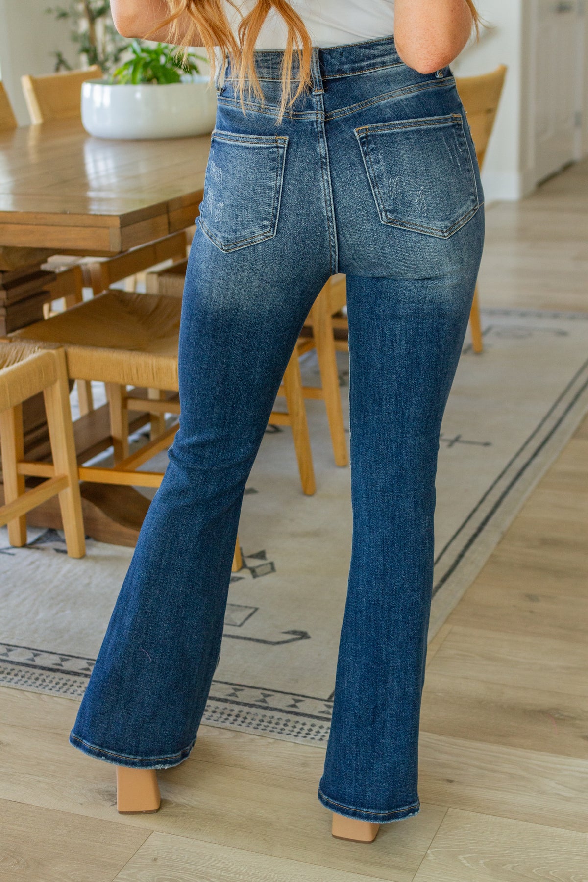 Carina High Rise Vintage Wash Flare Jeans - 8/4/2023
