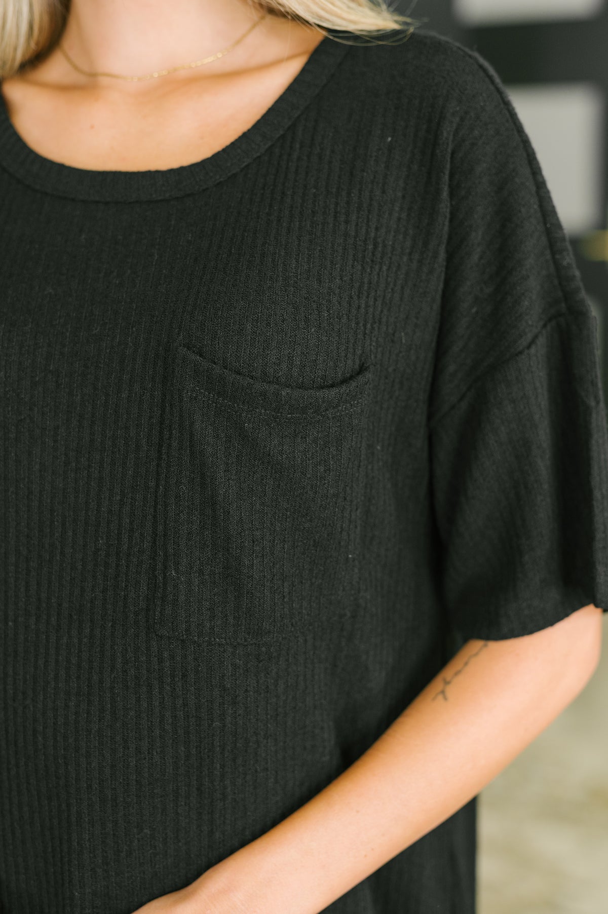 Casual Curtsy Relaxed T-Shirt Dress in Black - 10/23/2026