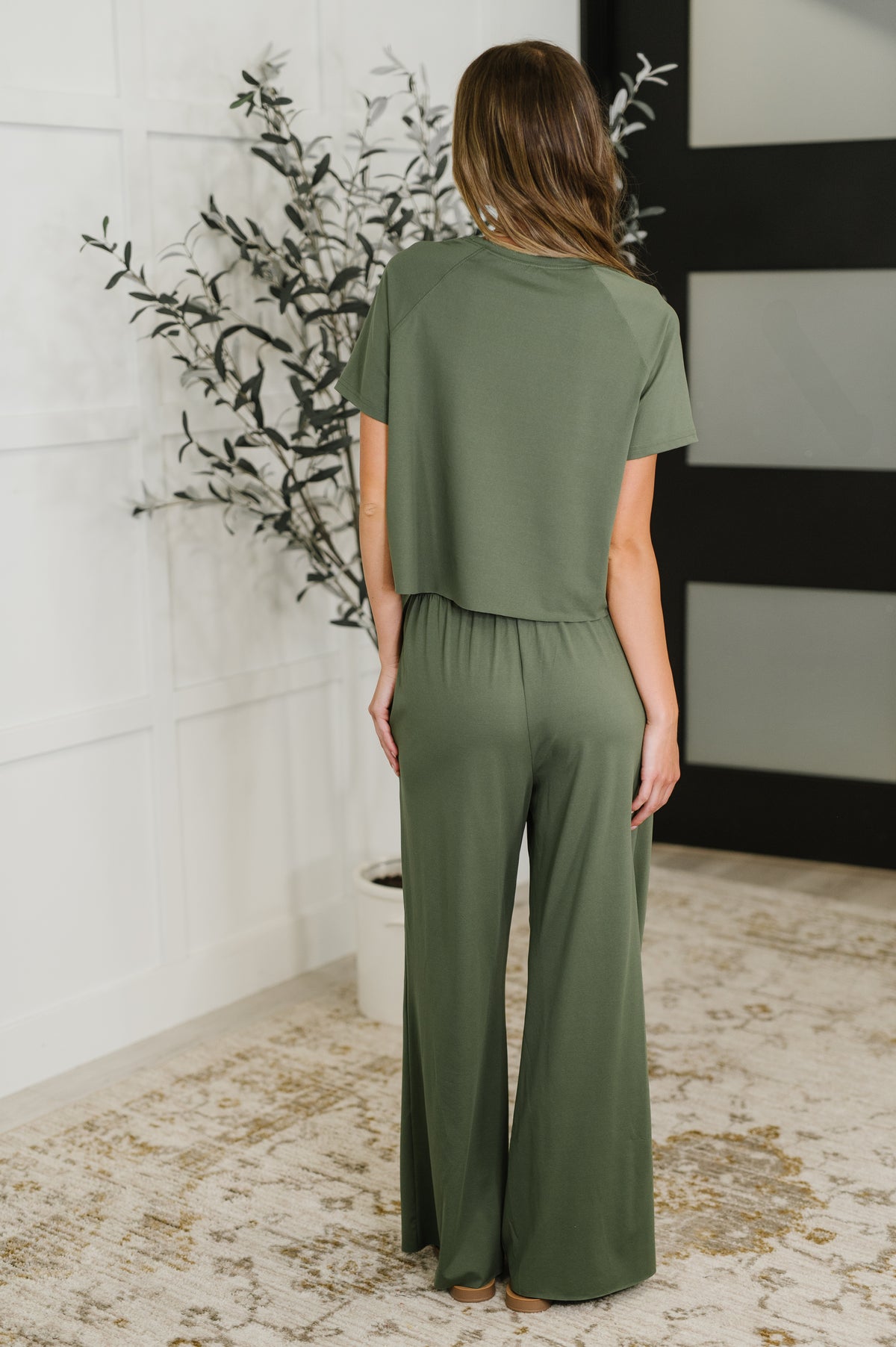 PREORDER: Casual Top and Bottom Set in Green - Ships in 2-3 weeks