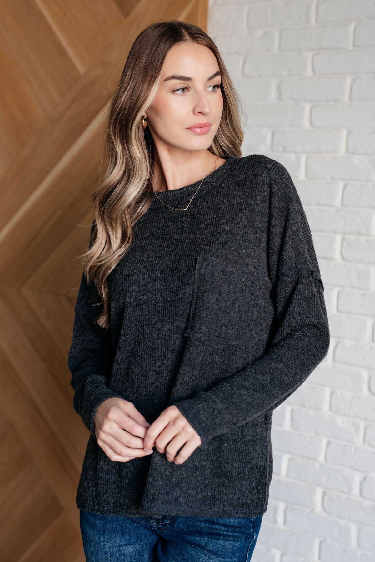 Casual Tuesday Ribbed Knit Sweater in Black - 10/2/2024