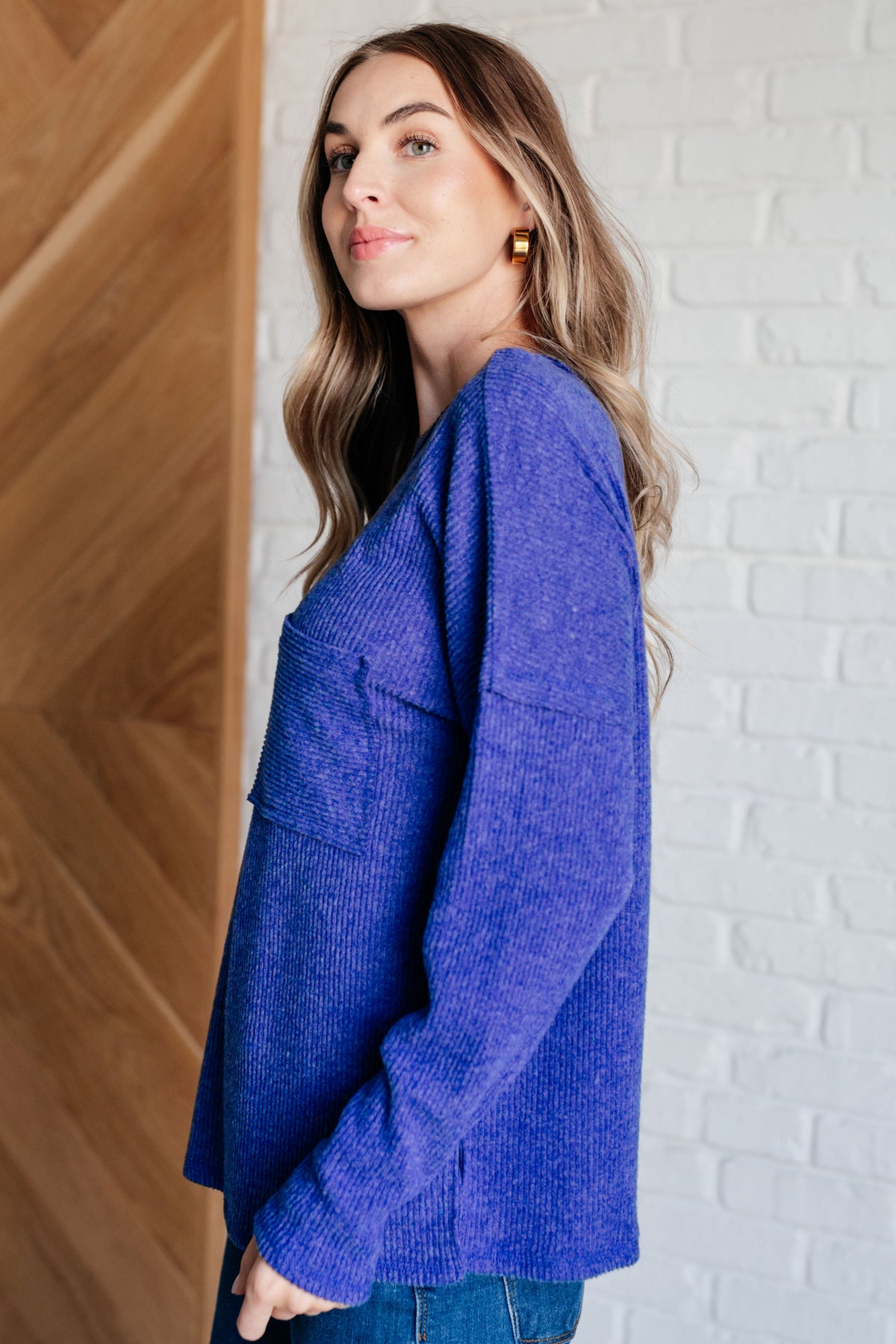 Casual Tuesday Ribbed Knit Sweater in Bright Blue - 10/2/2024