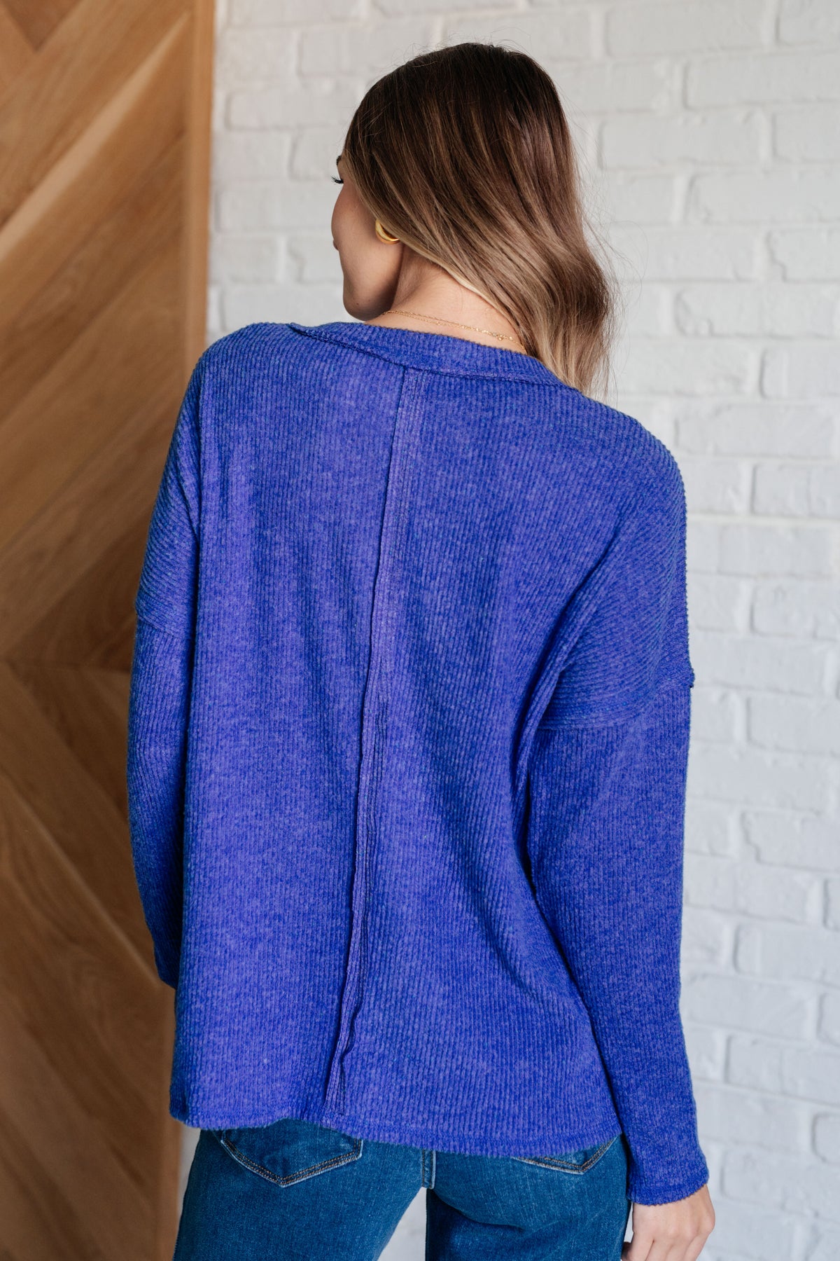 Casual Tuesday Ribbed Knit Sweater in Bright Blue - 10/2/2024