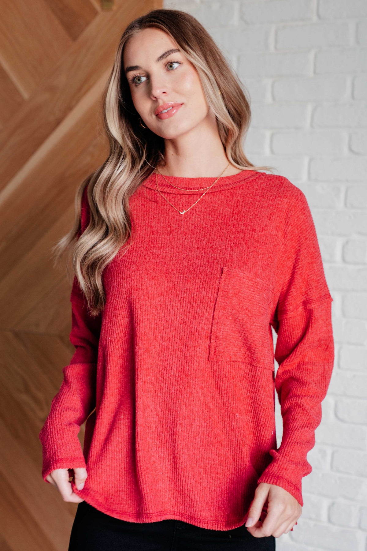 Casual Tuesday Ribbed Knit Sweater in Dark Red - 10/2/2024