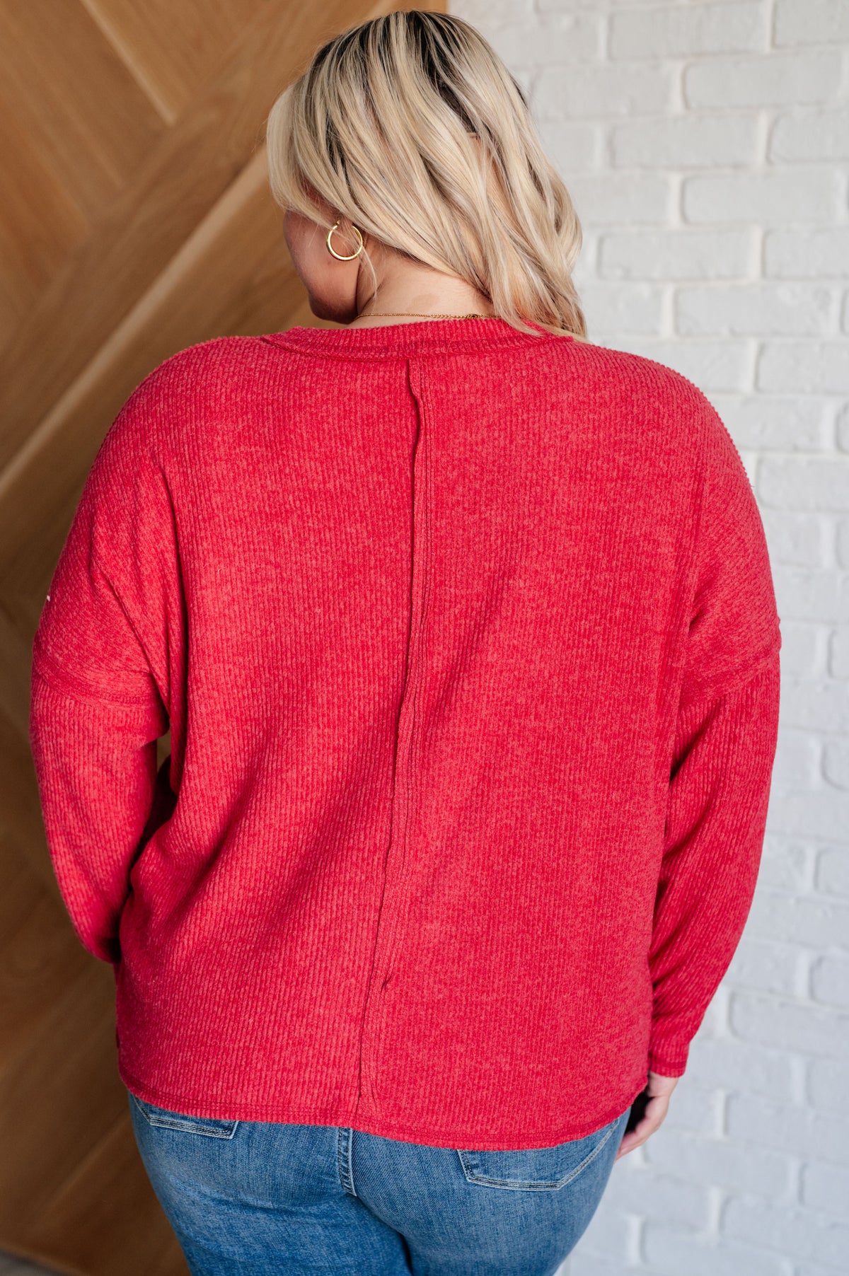 Casual Tuesday Ribbed Knit Sweater in Dark Red - 10/2/2024