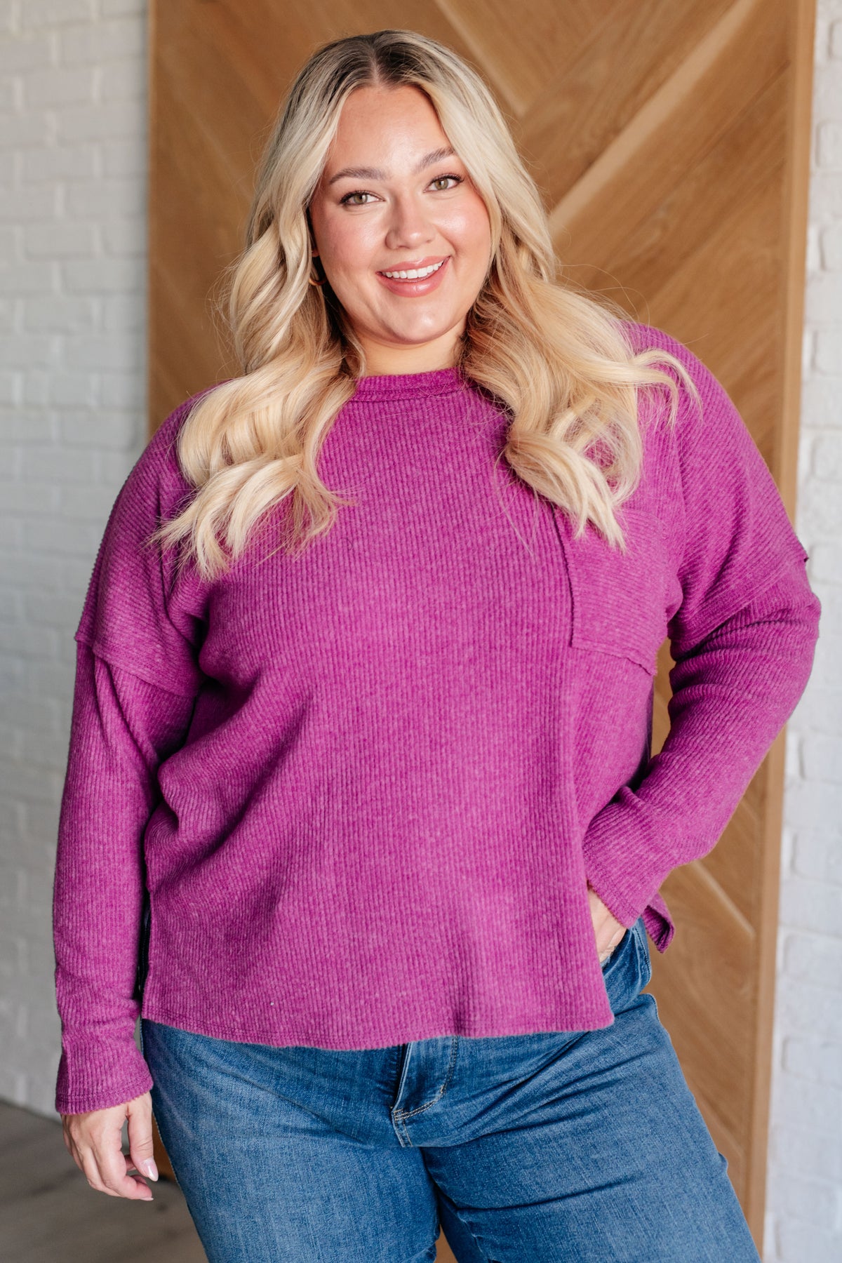 Casual Tuesday Ribbed Knit Sweater in Light Plum - 10/2/2024