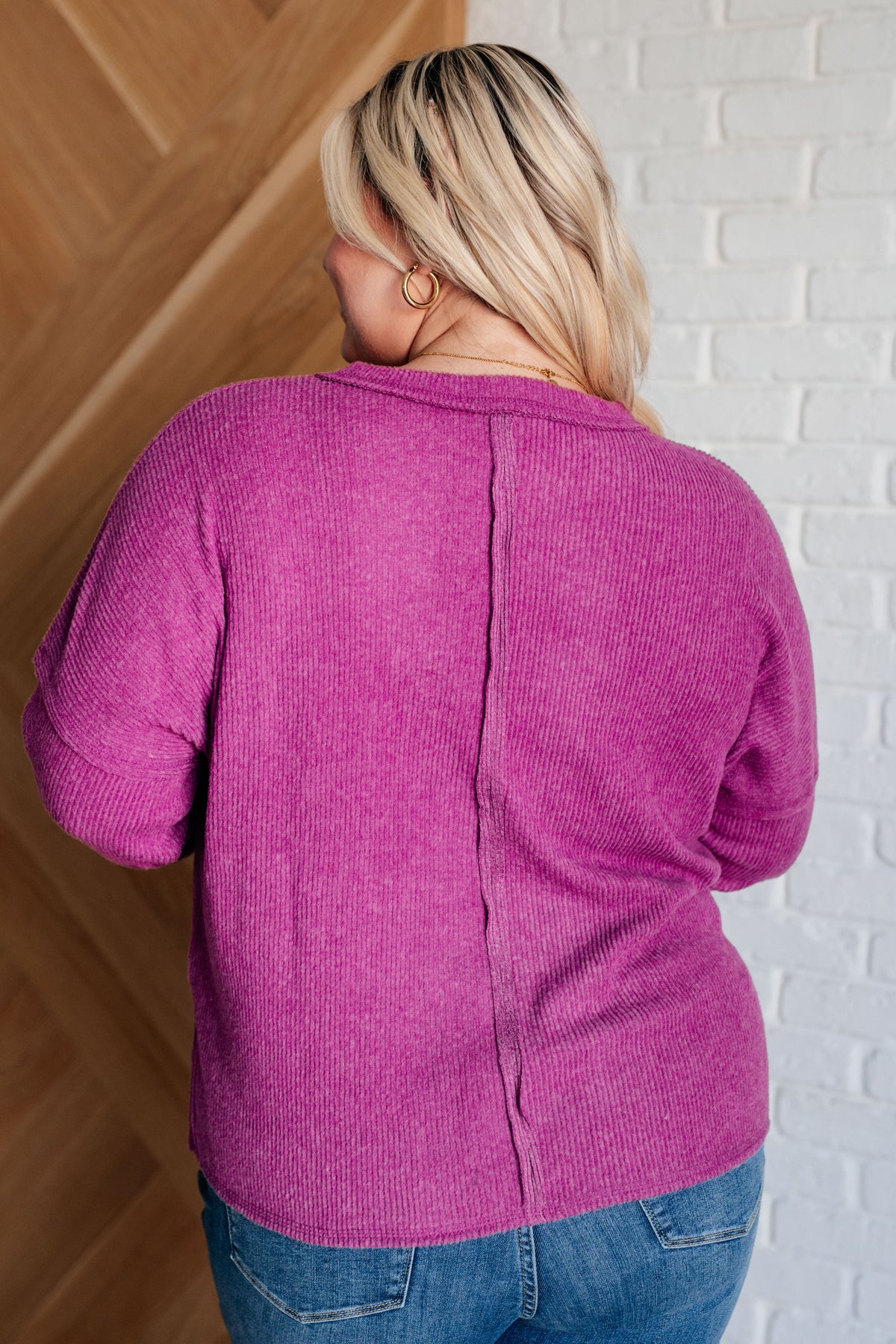 Casual Tuesday Ribbed Knit Sweater in Light Plum - 10/2/2024