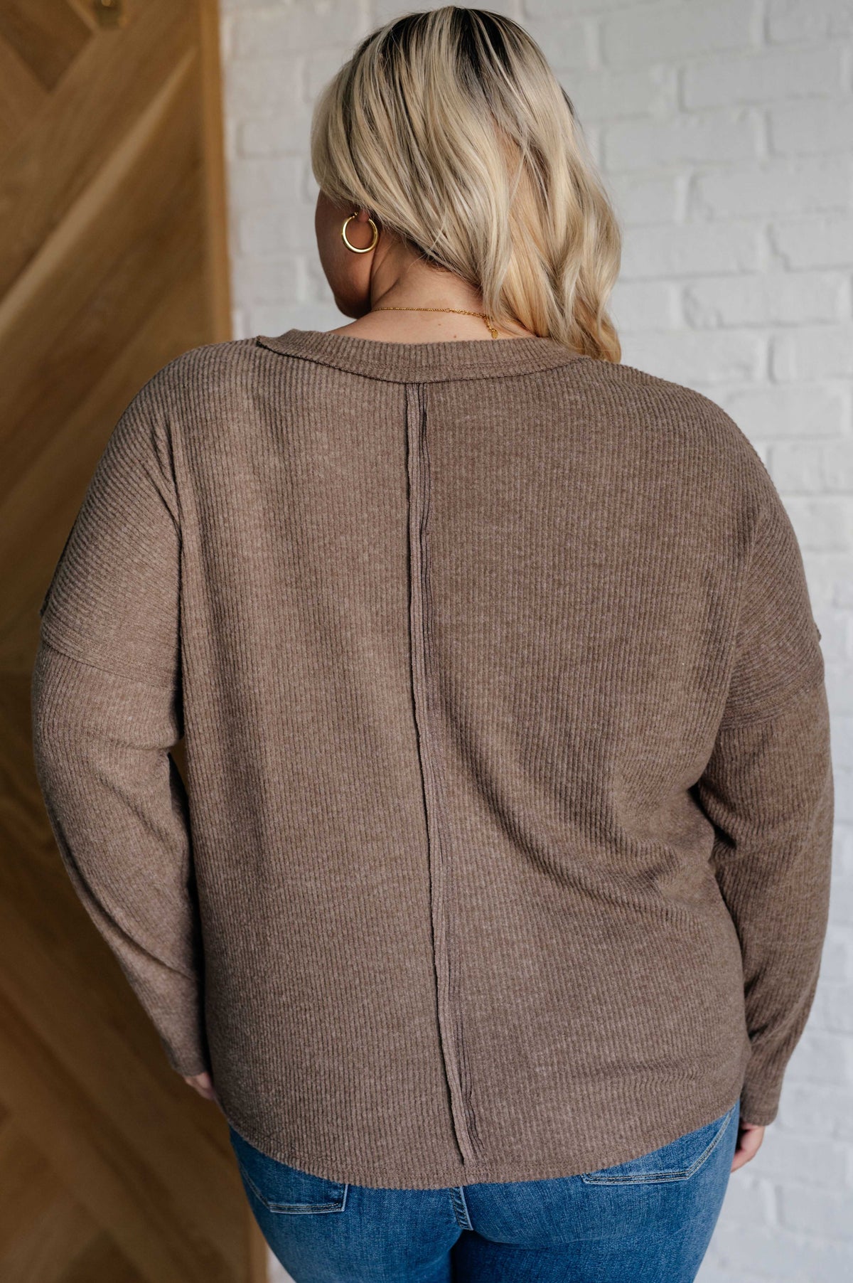 Casual Tuesday Ribbed Knit Sweater in Mocha - 10/2/2024