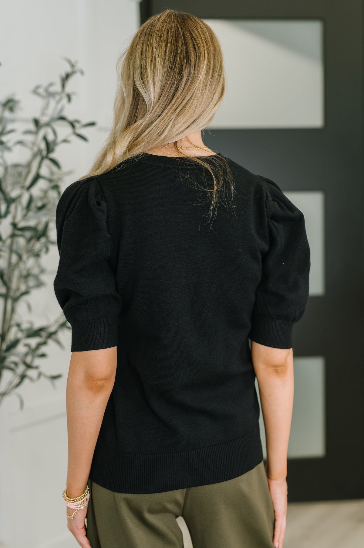Casually Classy Puff Sleeve Blouse in Black - 10/3/2025