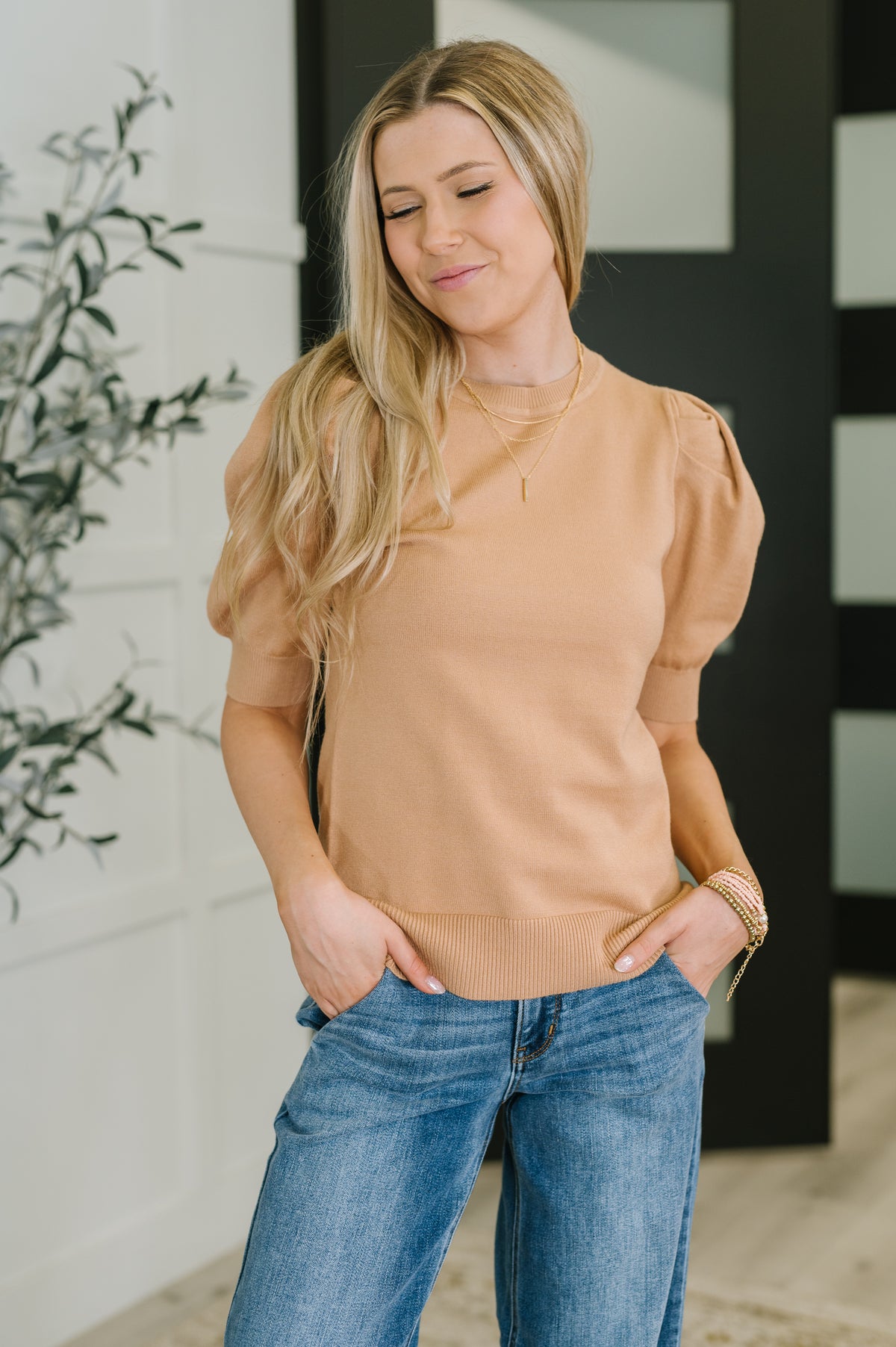 Casually Classy Puff Sleeve Blouse in Brush - 10/3/2025