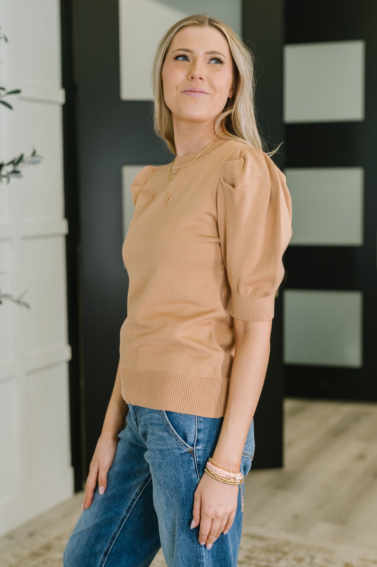 Casually Classy Puff Sleeve Blouse in Brush - 10/3/2025