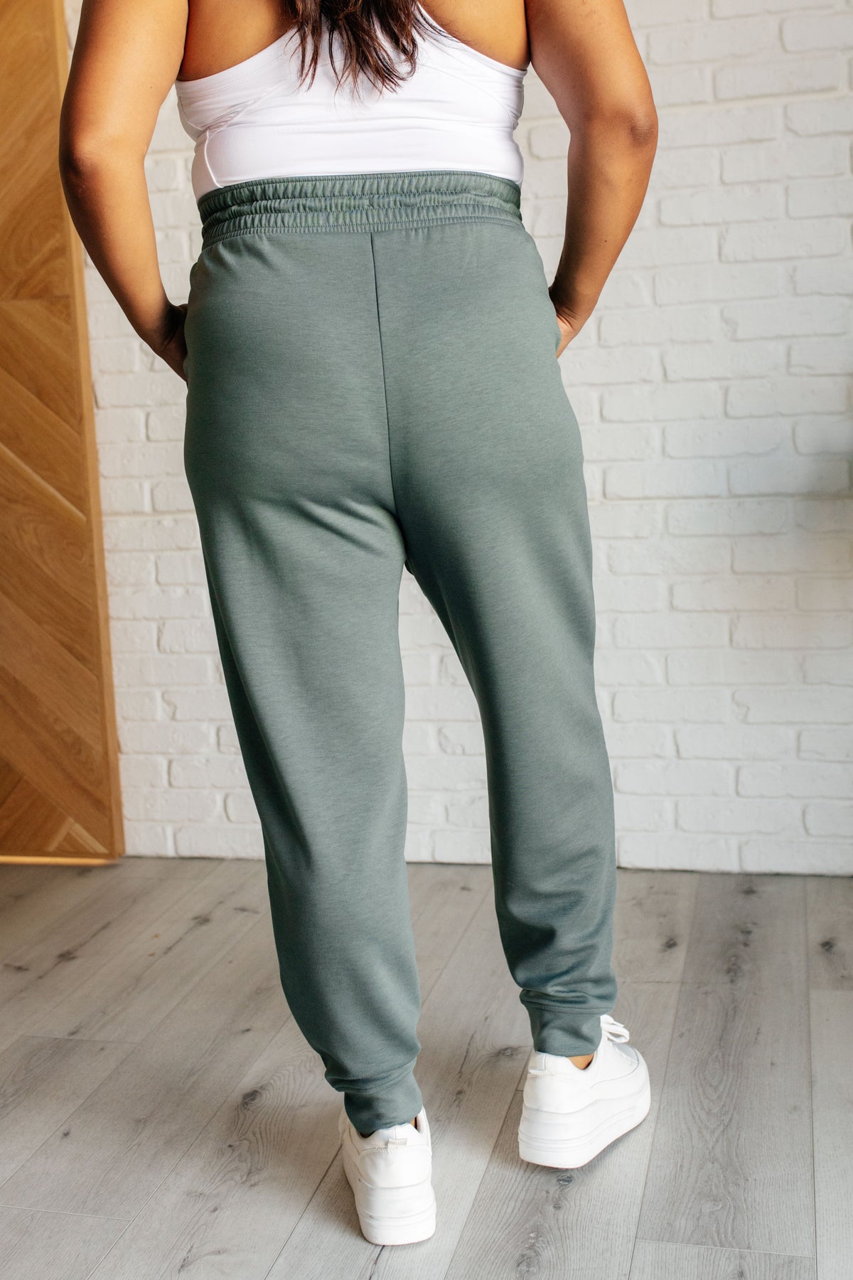 Center Seam Scuba Joggers in Ash Jade - 10/16/2024