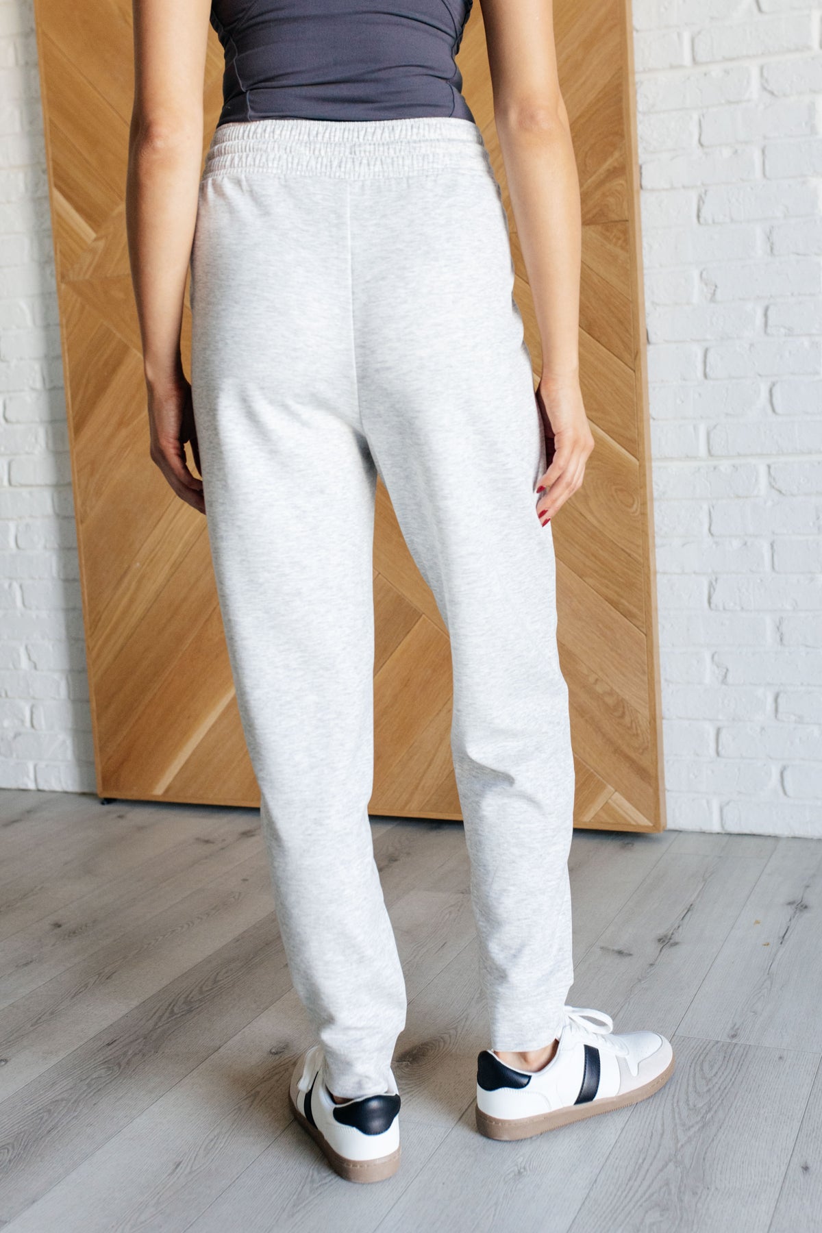 Center Seam Scuba Joggers in Heather Grey - 10/16/2024