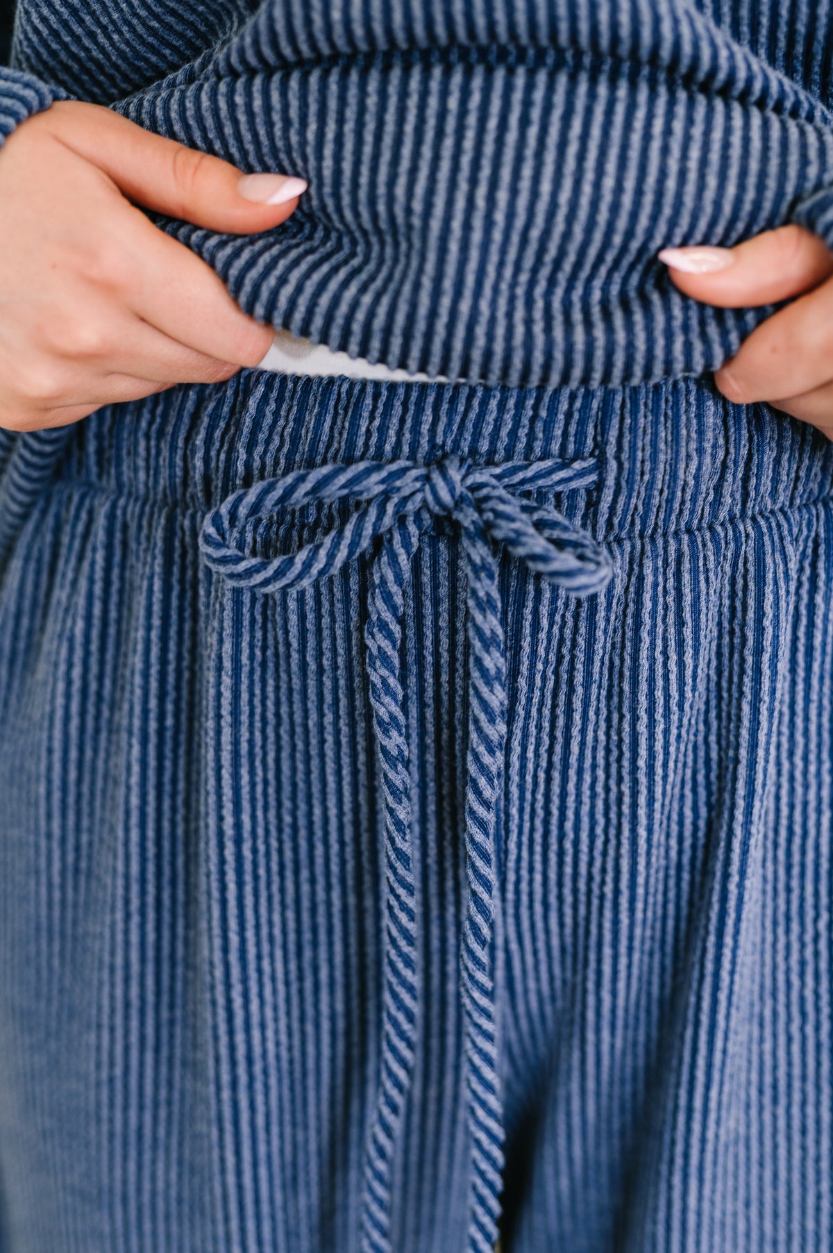 Certified Chiller Contrast Stripe Straight Leg Bottoms in Navy - 9/5/2025