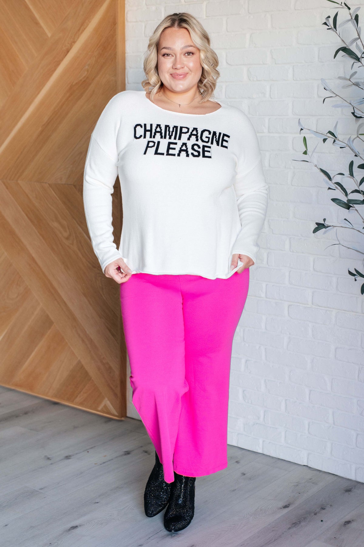 Champagne Please Lightweight Sweater - 12/3/2024