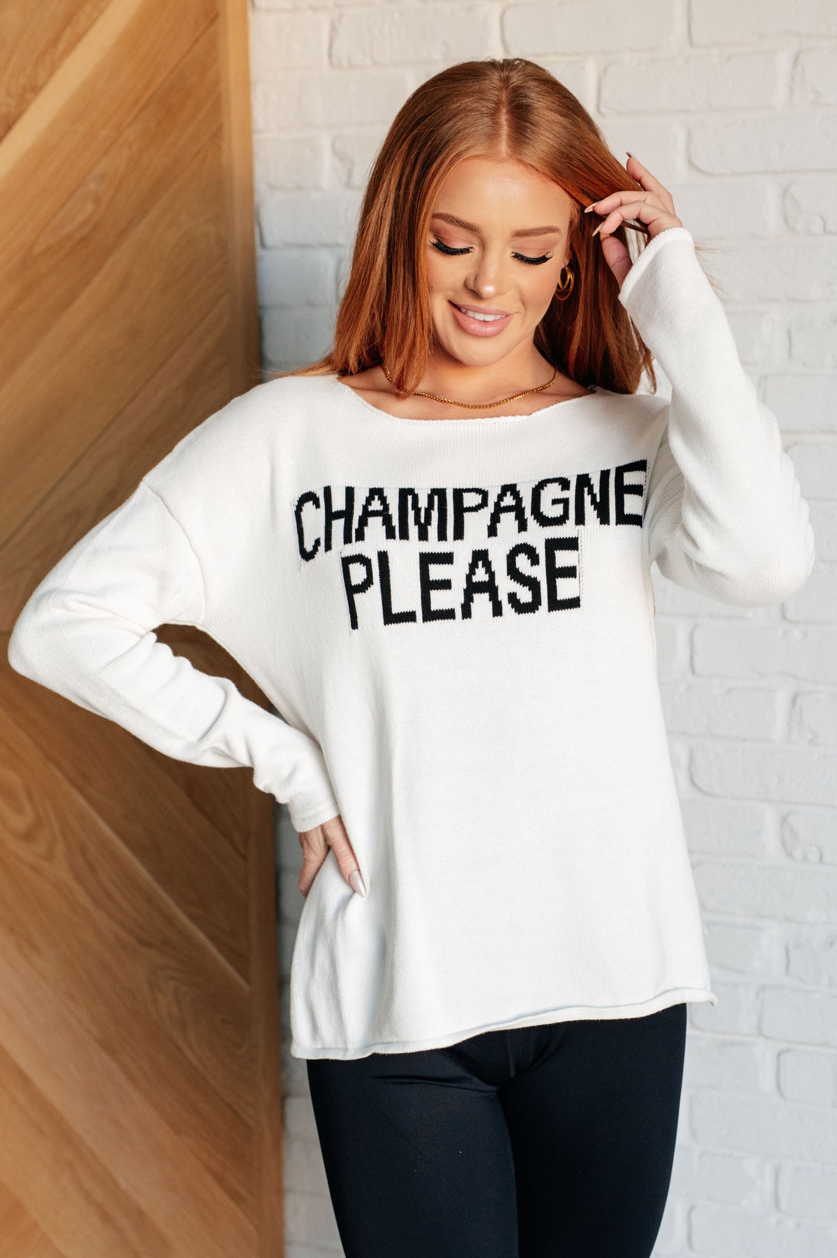 Champagne Please Lightweight Sweater - 12/3/2024