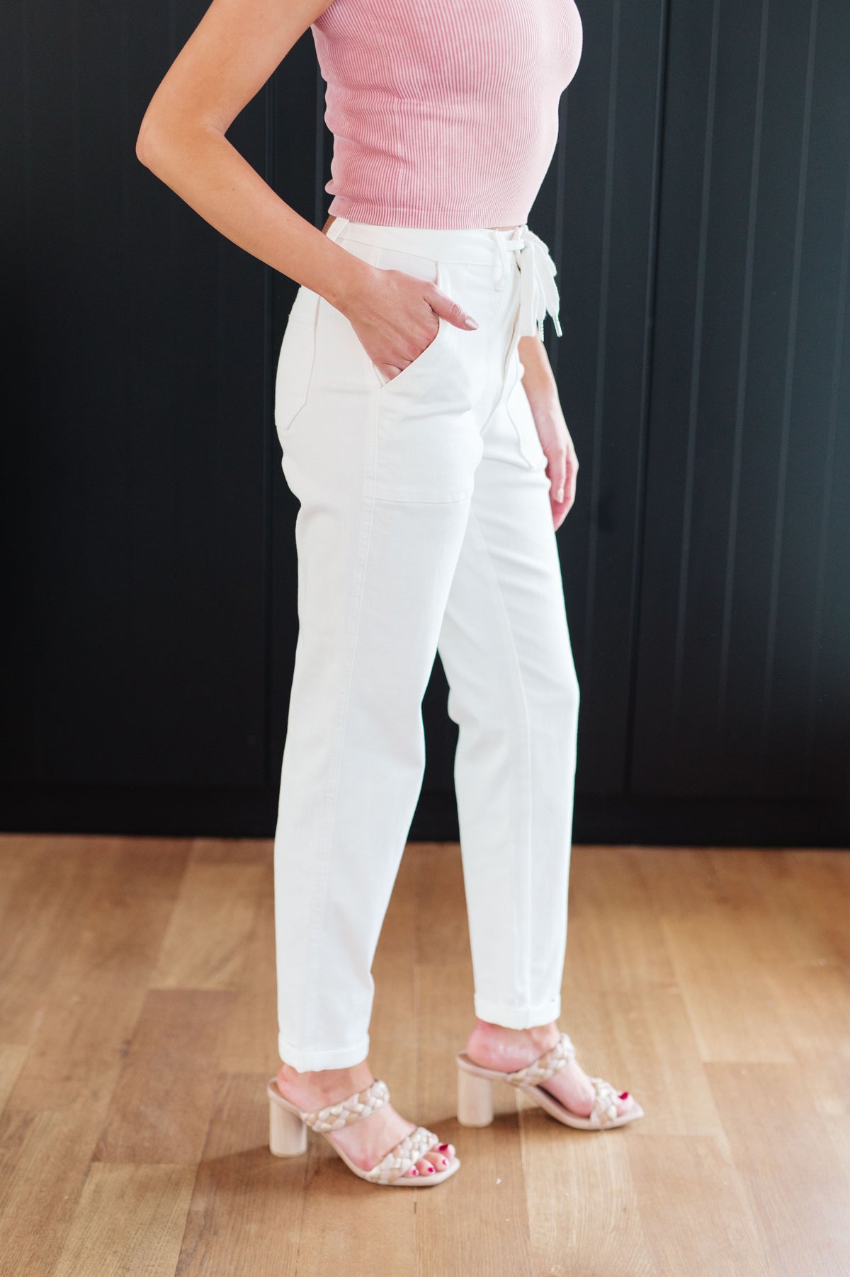 Charlene High Rise Jogger in Ecru - 12/6/2023