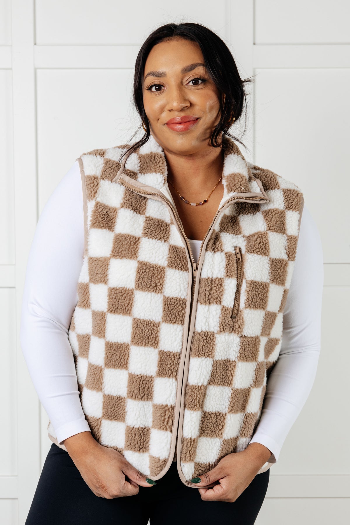 Check it Out Checkered Fleece Vest - 12/31/2024