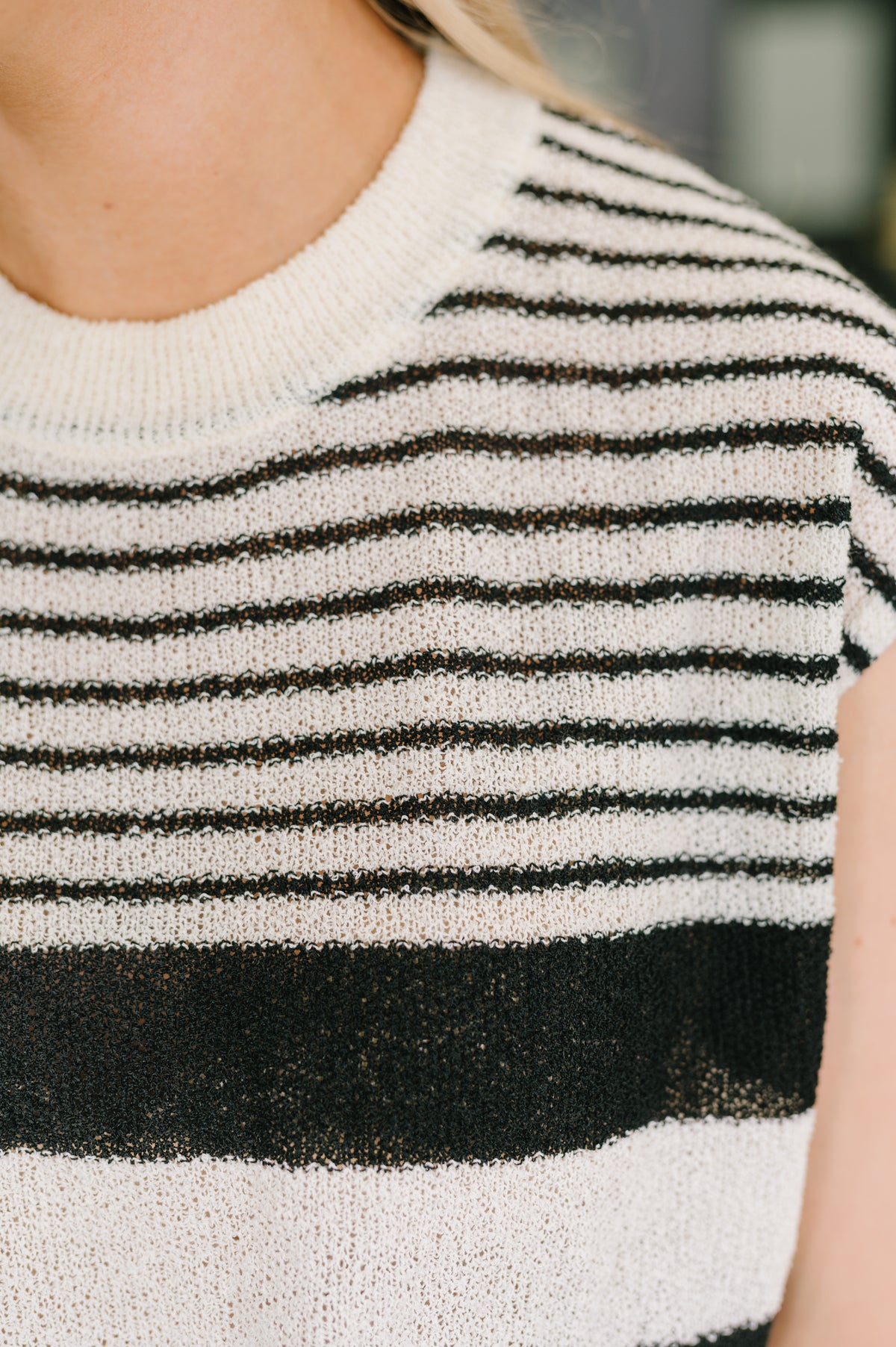 Chic and Sweet Striped Knit Top - 6/18/2026