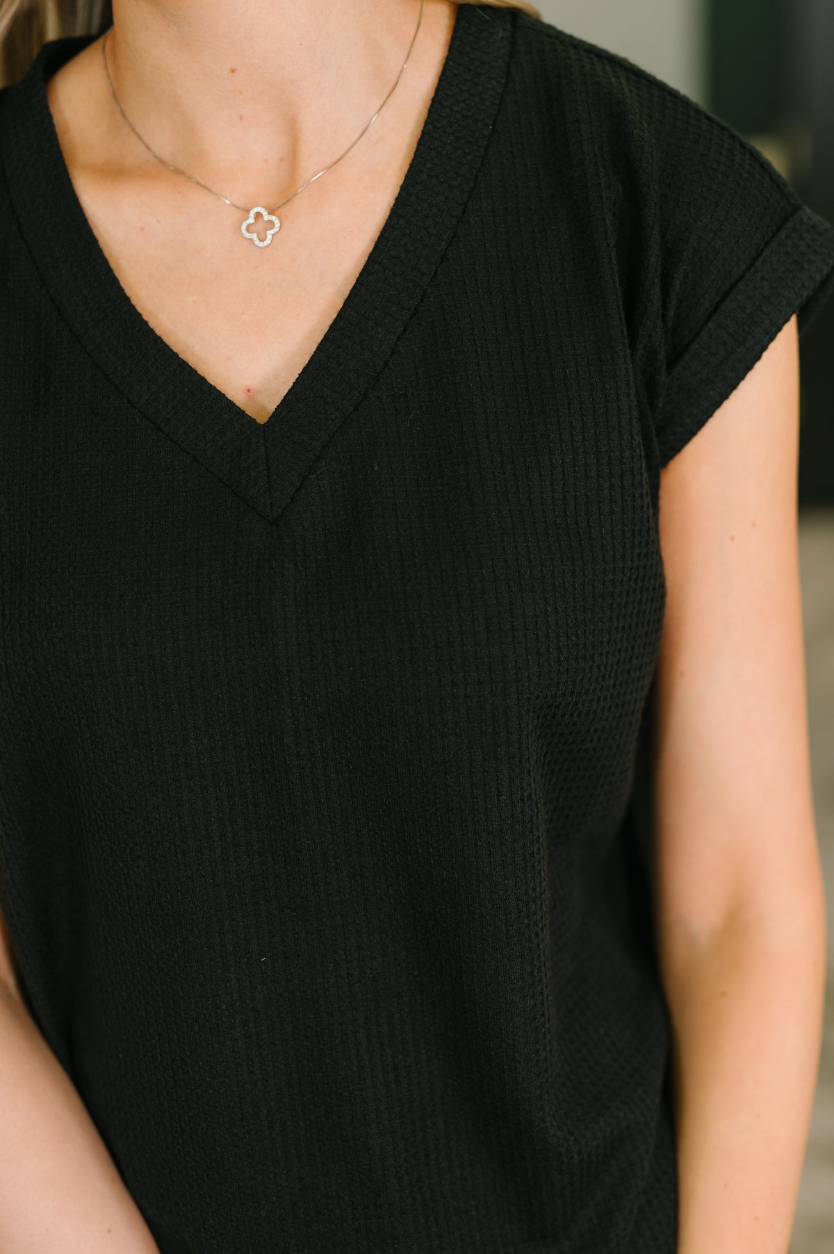 Classic Timeless V-Neck Tee in Black - 5/1/2026