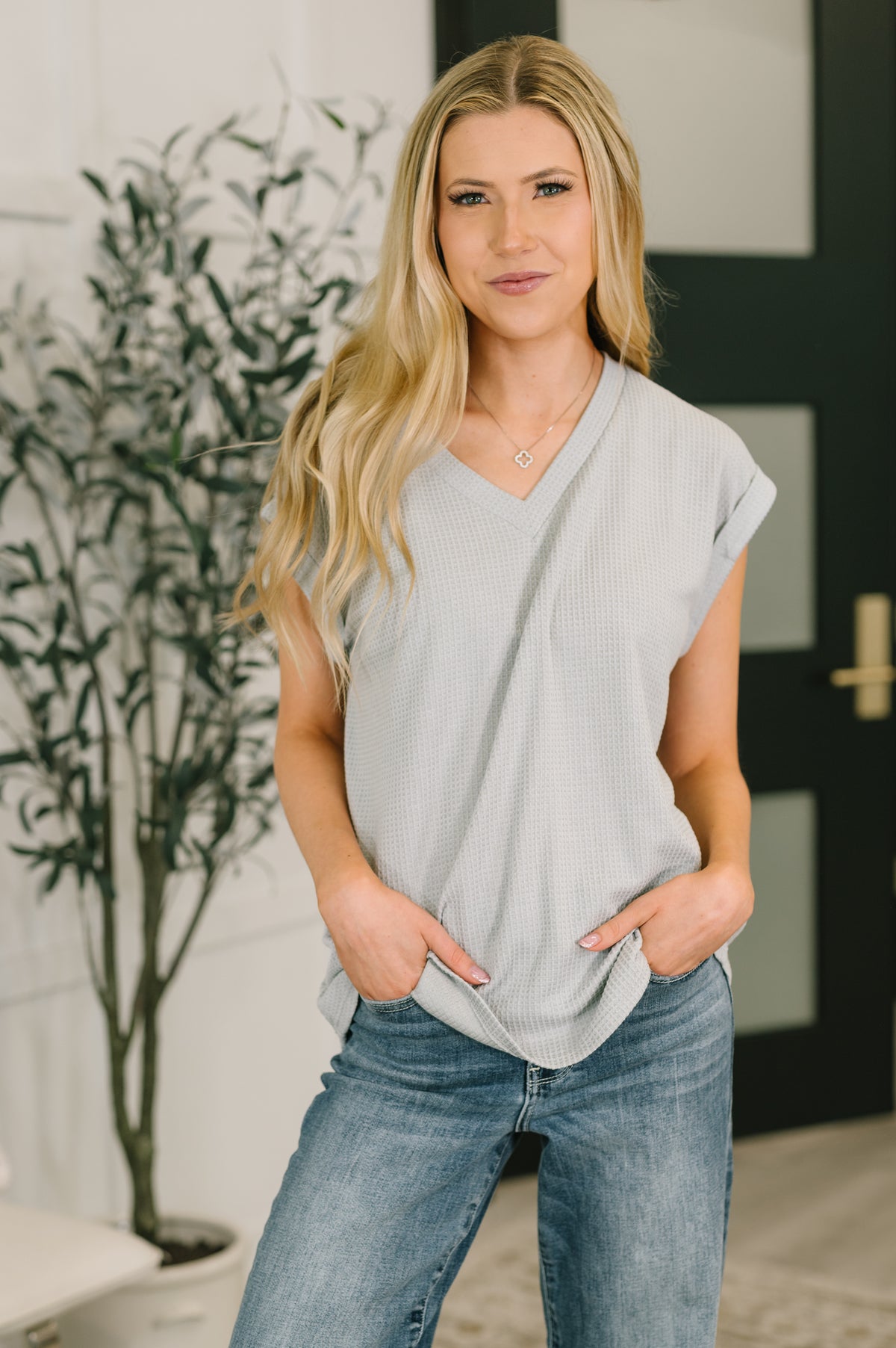 Classic Timeless V-Neck Tee in Pearl Grey - 5/1/2026 NEW
