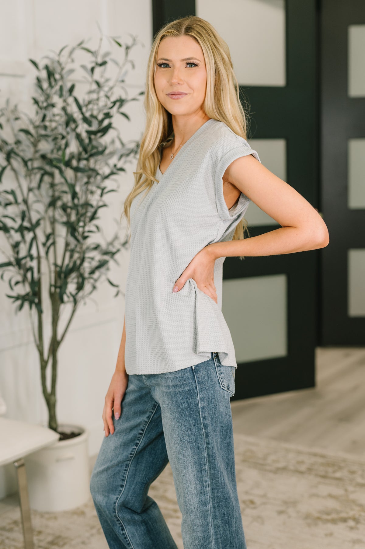 Classic Timeless V-Neck Tee in Pearl Grey - 5/1/2026 NEW