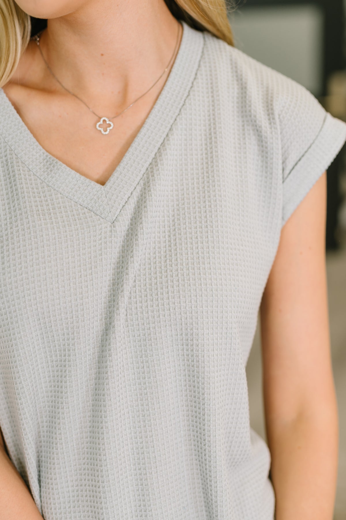 Classic Timeless V-Neck Tee in Pearl Grey - 5/1/2026 NEW