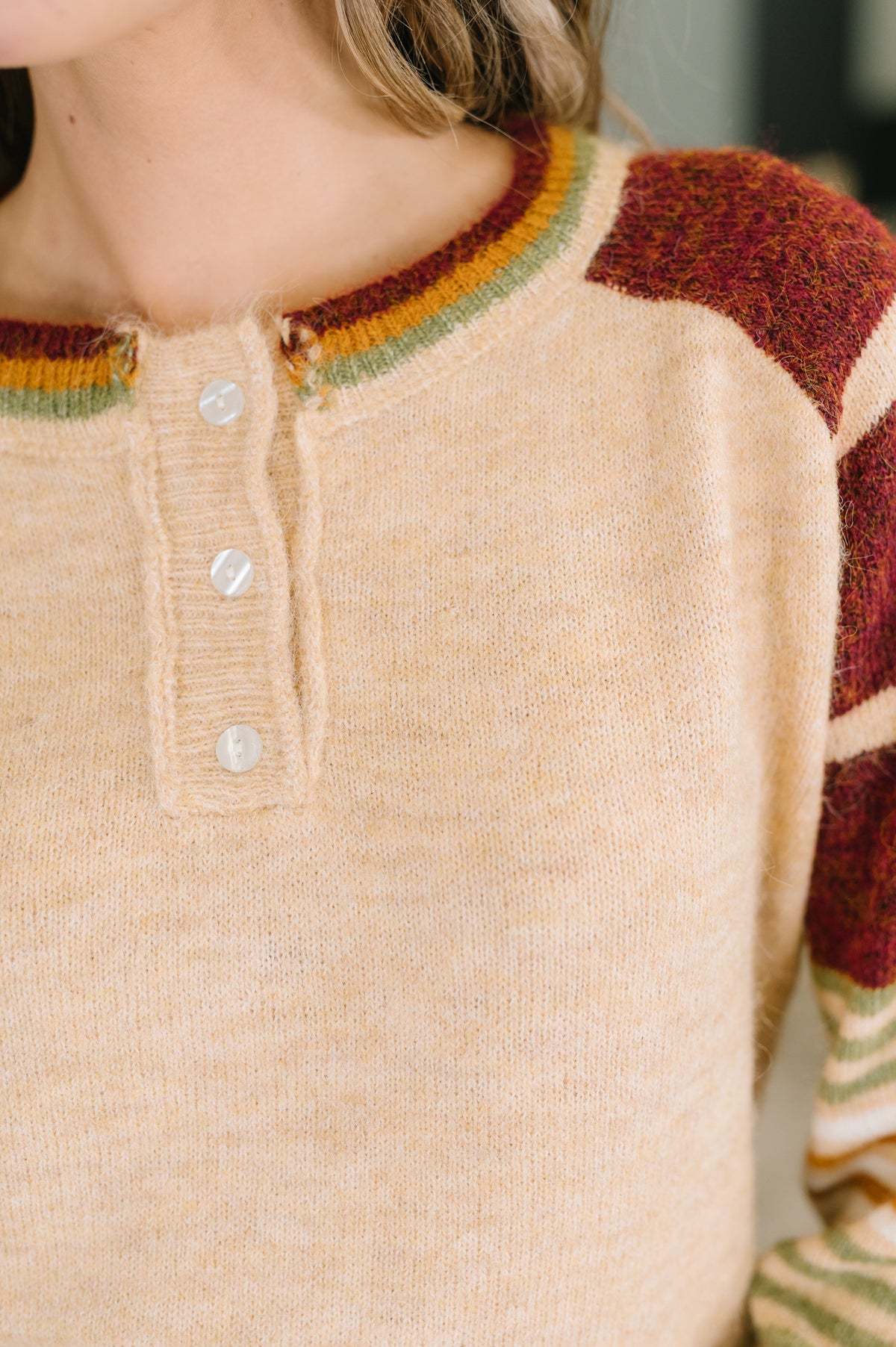 Classically Curious Brushed Henley Top - 11/3/2026