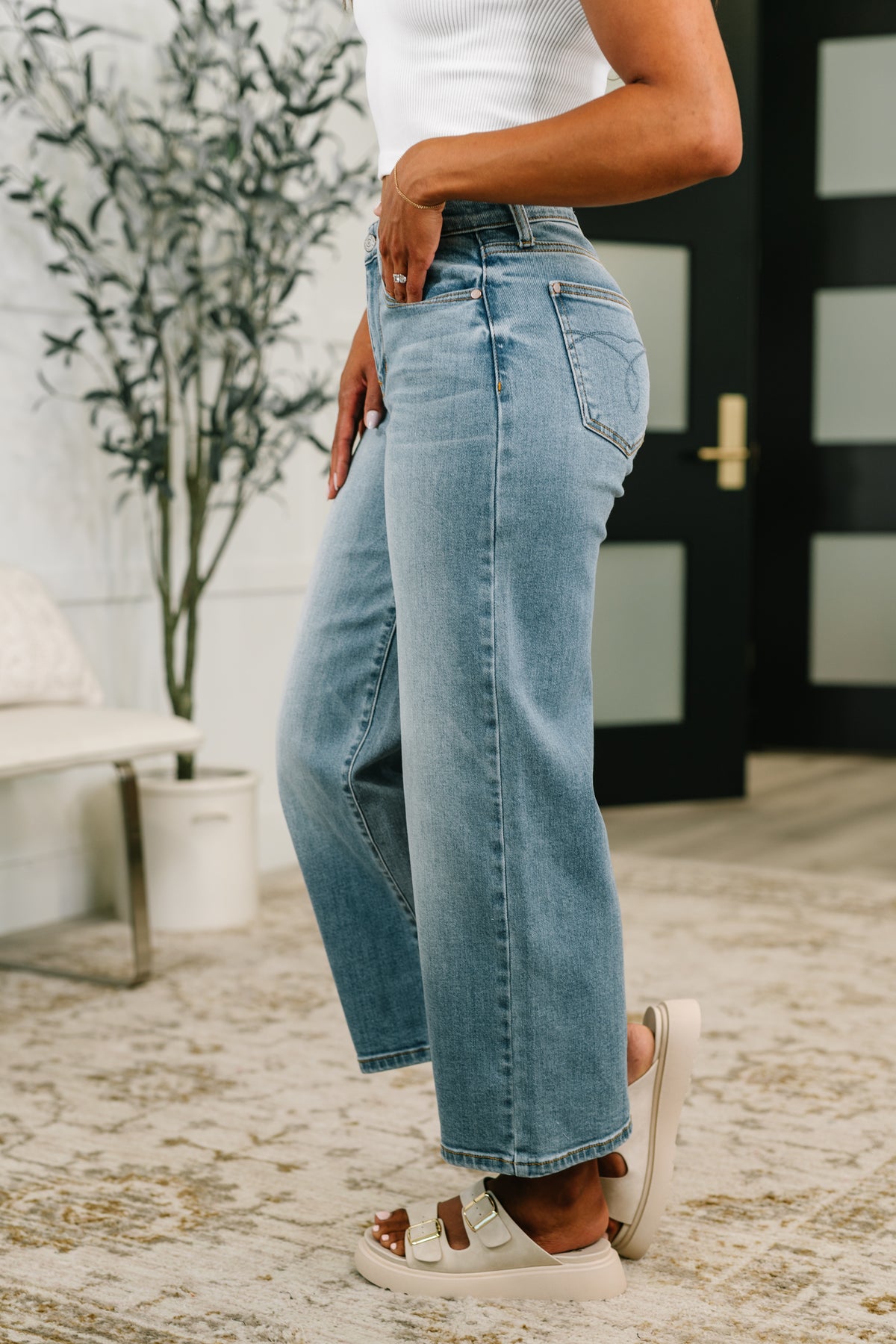 Claudia Mid Rise Wide Leg Ankle Jean - 6/24/2026