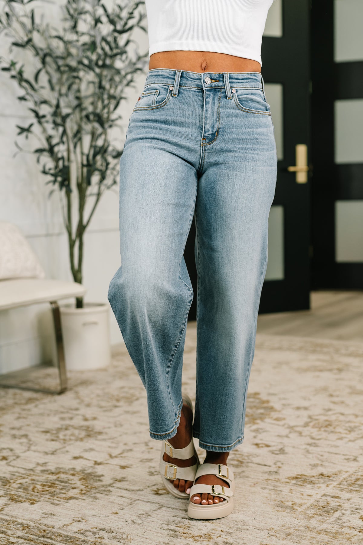 Claudia Mid Rise Wide Leg Ankle Jean - 6/24/2026