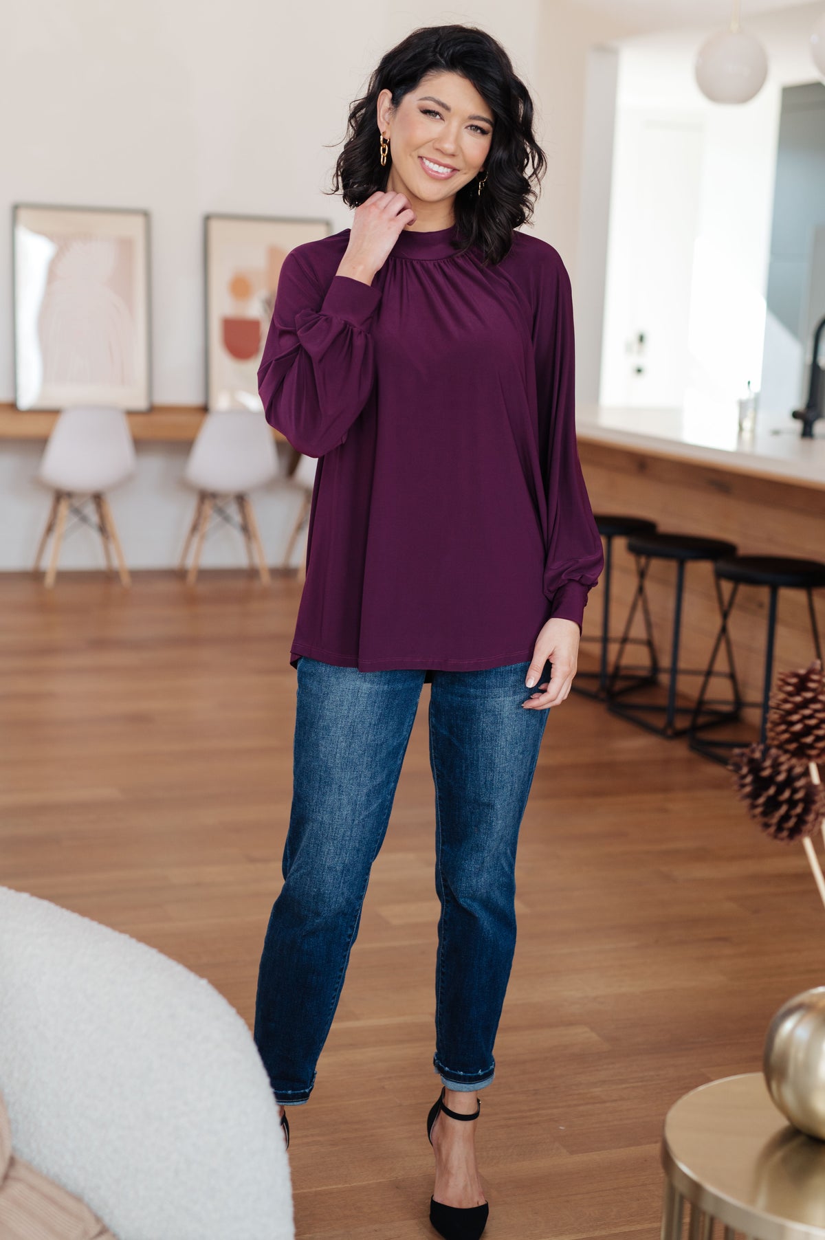 Closing Time Mock Neck Blouse - 10/4/2024