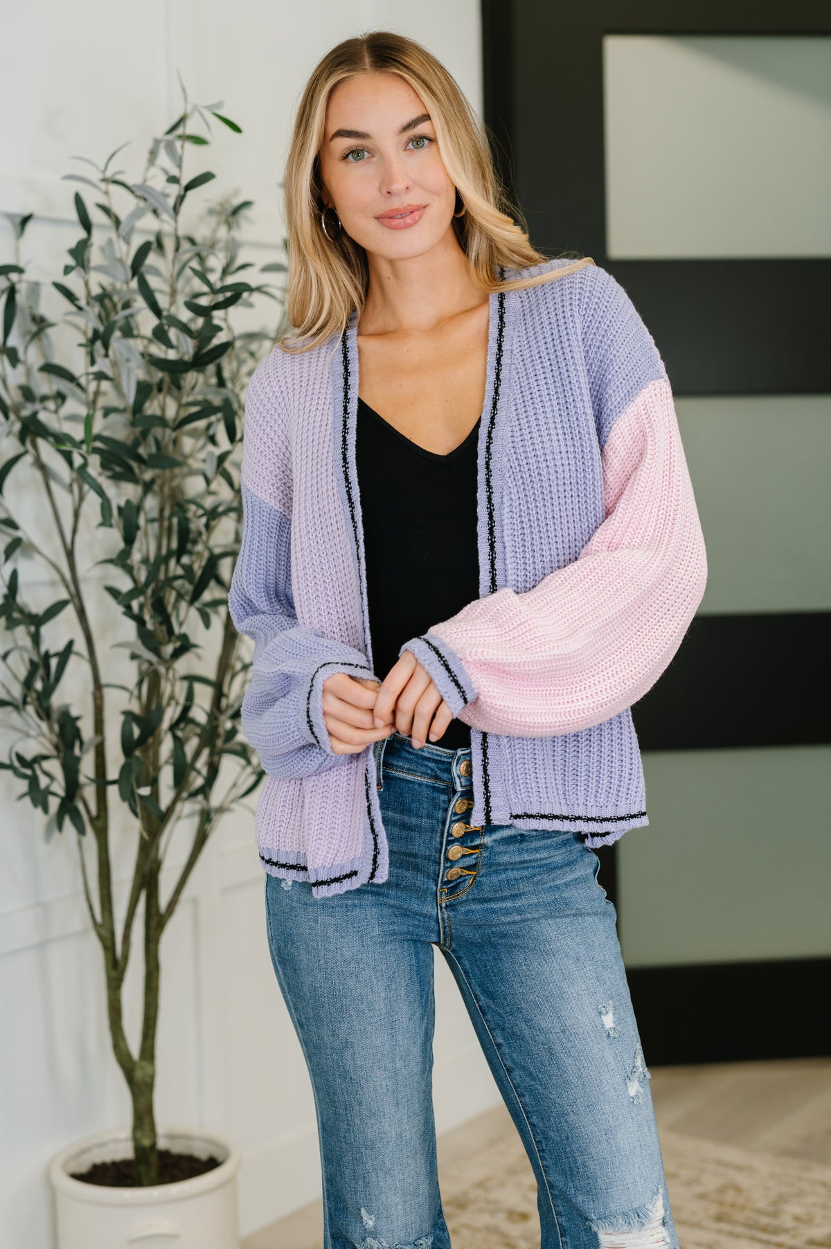 Coffee Date Color Block Cardigan - 11/3/2025
