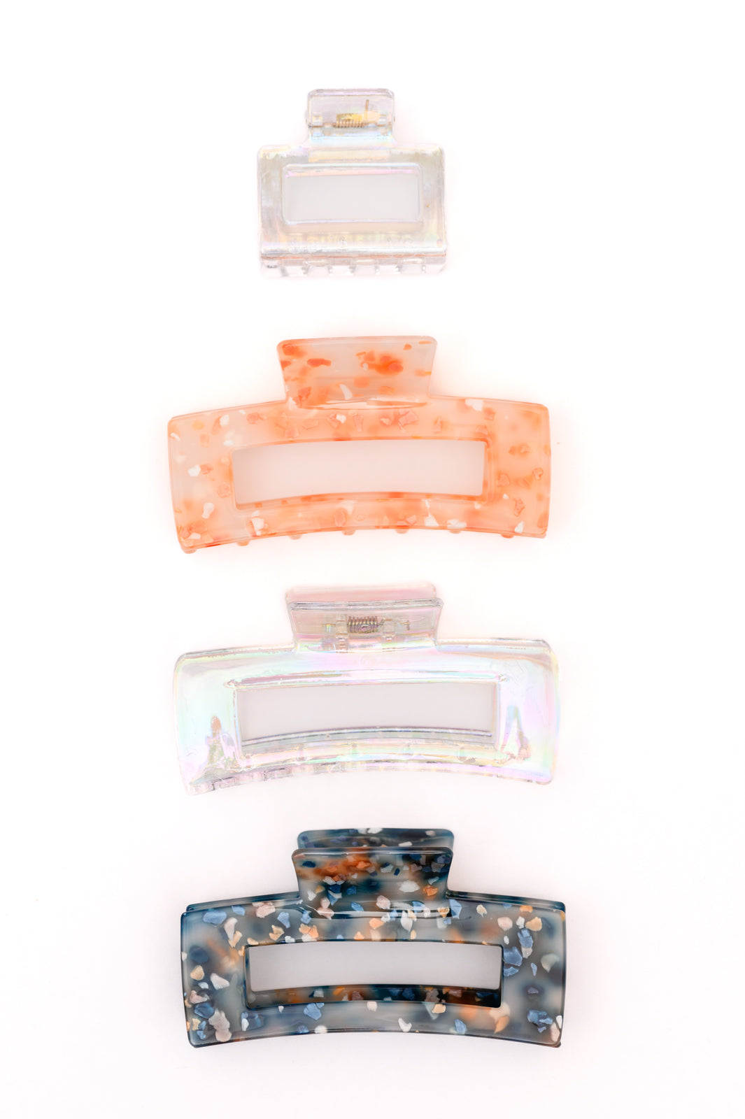 Confetti and Iridescent Clip Set of 4 - 1/1/2025