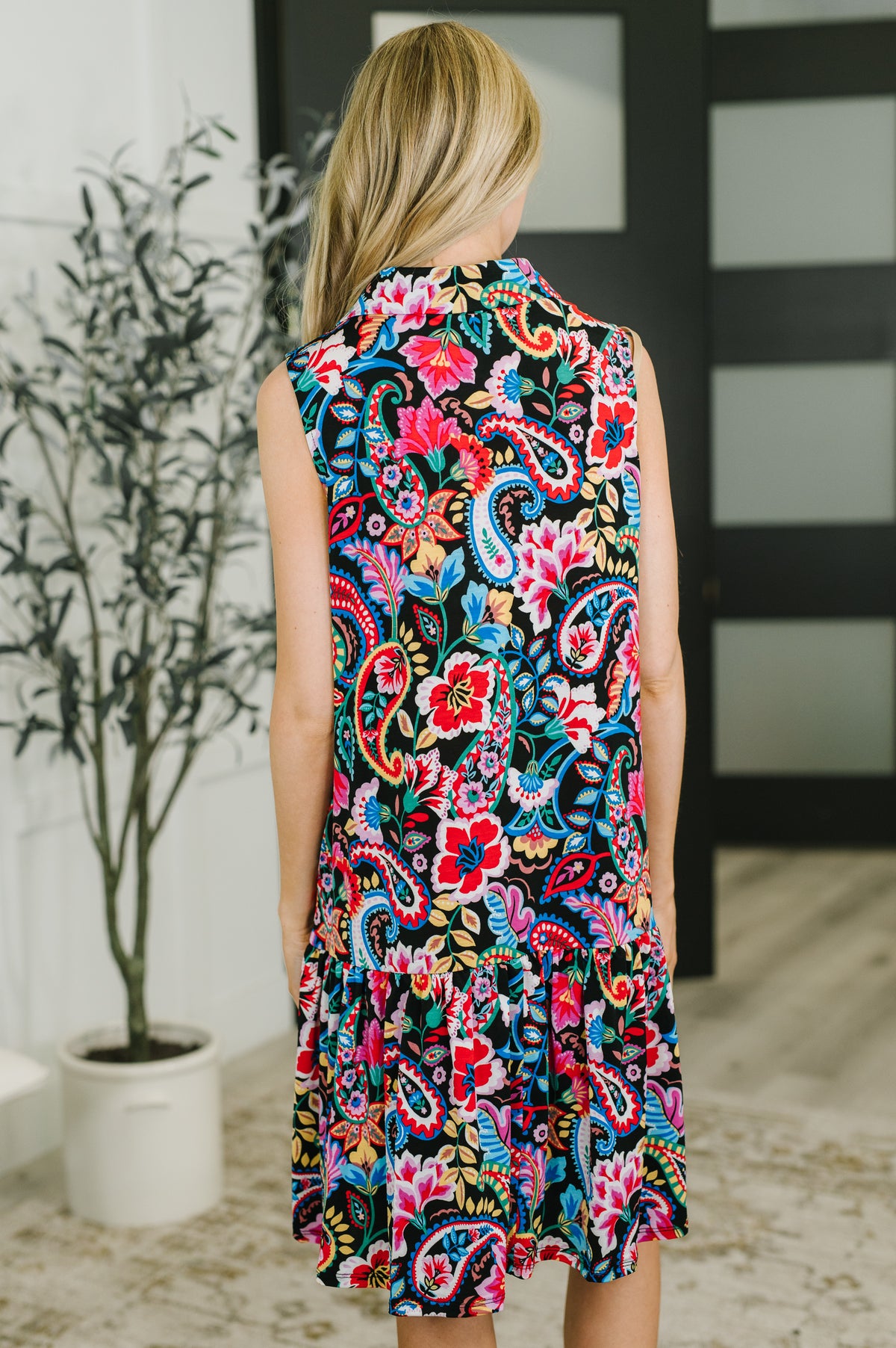 Coral Sands Collared Tank Dress in Dark Floral Paisley - 4/10/2026 NEW