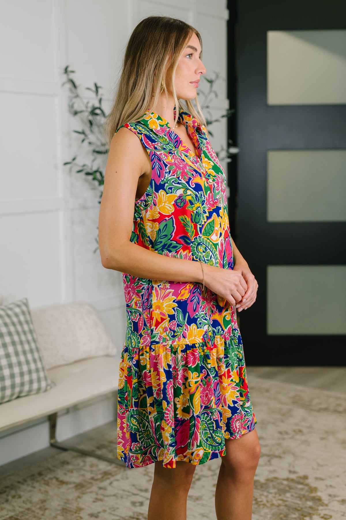 Coral Sands Collared Tank Dress in Floral Paisley - 5/12/2026 NEW