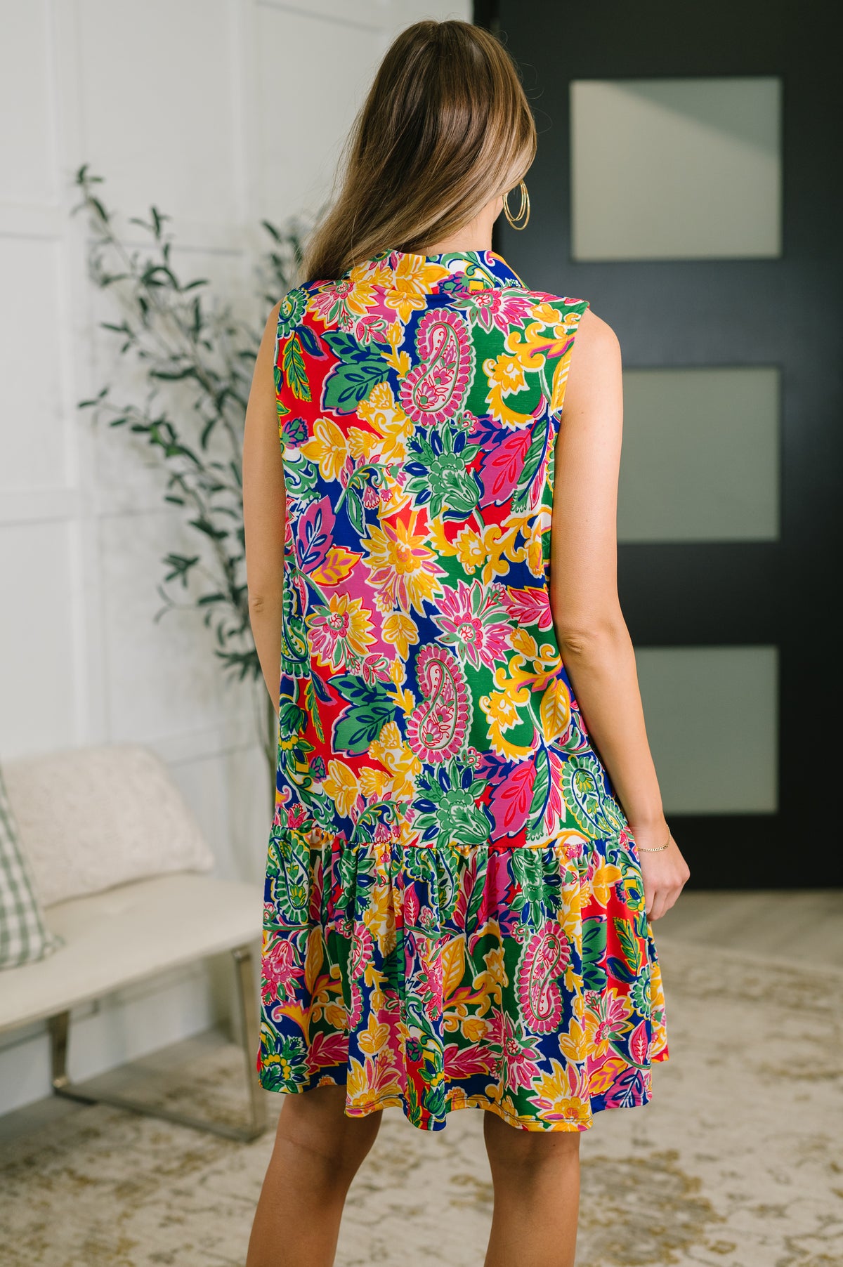 Coral Sands Collared Tank Dress in Floral Paisley - 5/12/2026 NEW