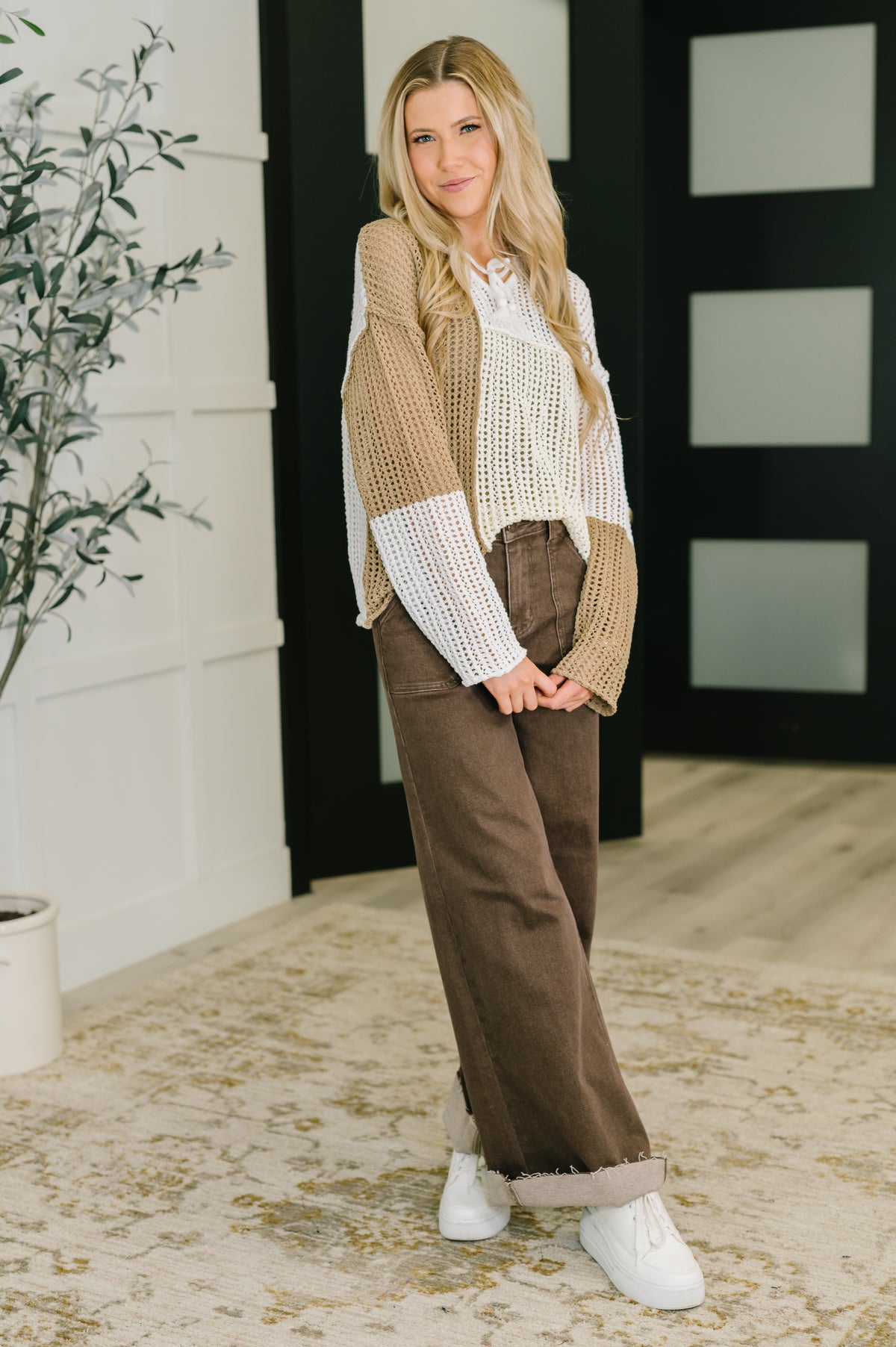 Corner of the Block Loose Knit Sweater  - 9/25/2025