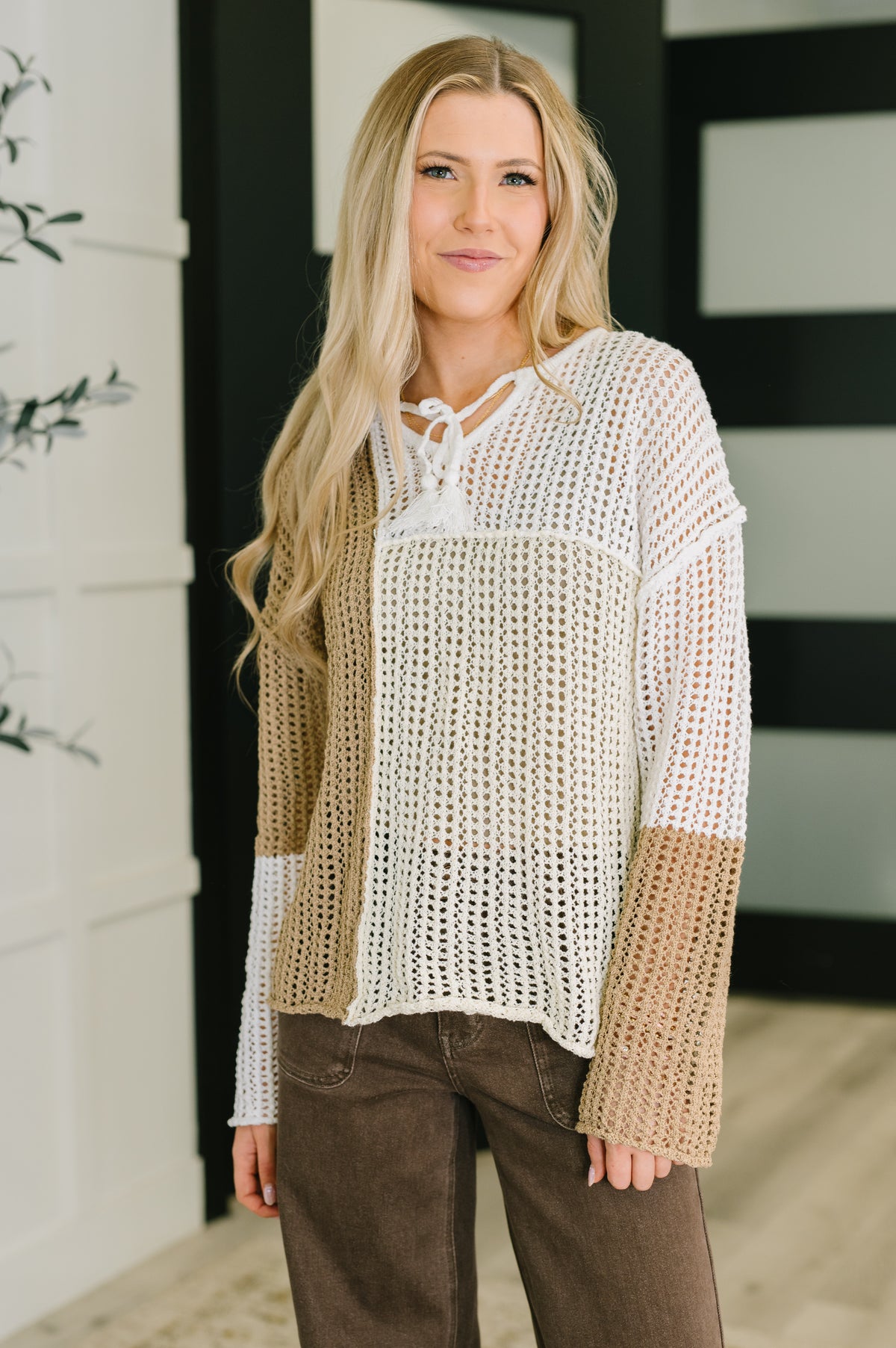 Corner of the Block Loose Knit Sweater  - 9/25/2025