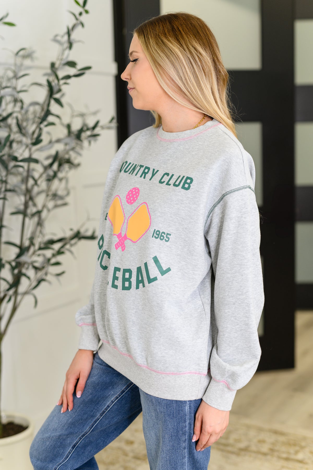 Country Club Pickle Ball Graphic Sweatshirt - 8/25/2025