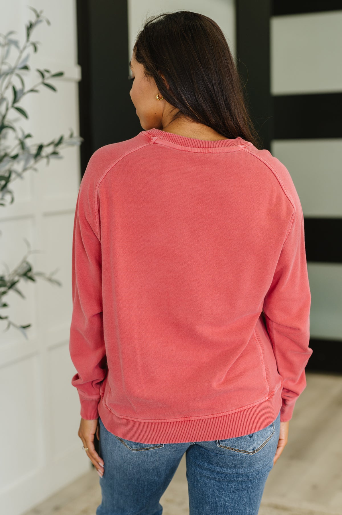 Daily Ease Mineral Wash Pullover in Ruby - 9/10/2025