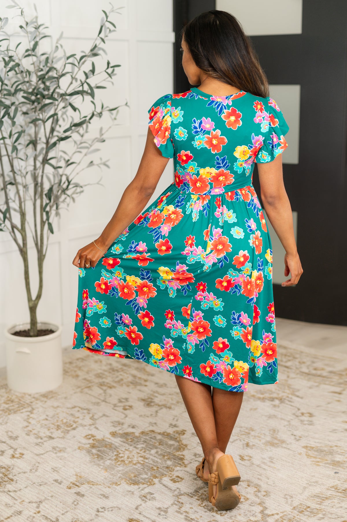 Daisy Me Rollin' Flutter Sleeve Dress - 5/20/2025