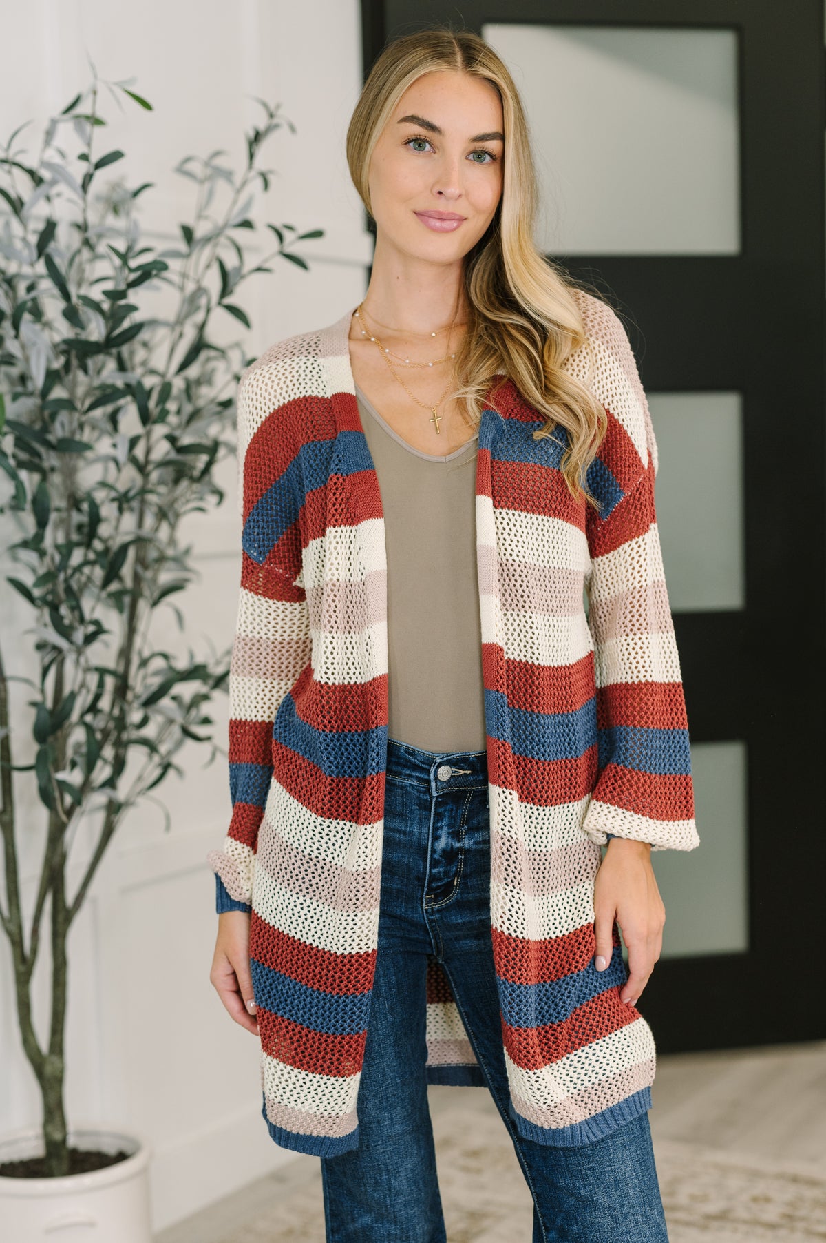 Definitely Dapper Striped Knit Cardigan - 10/10/2025