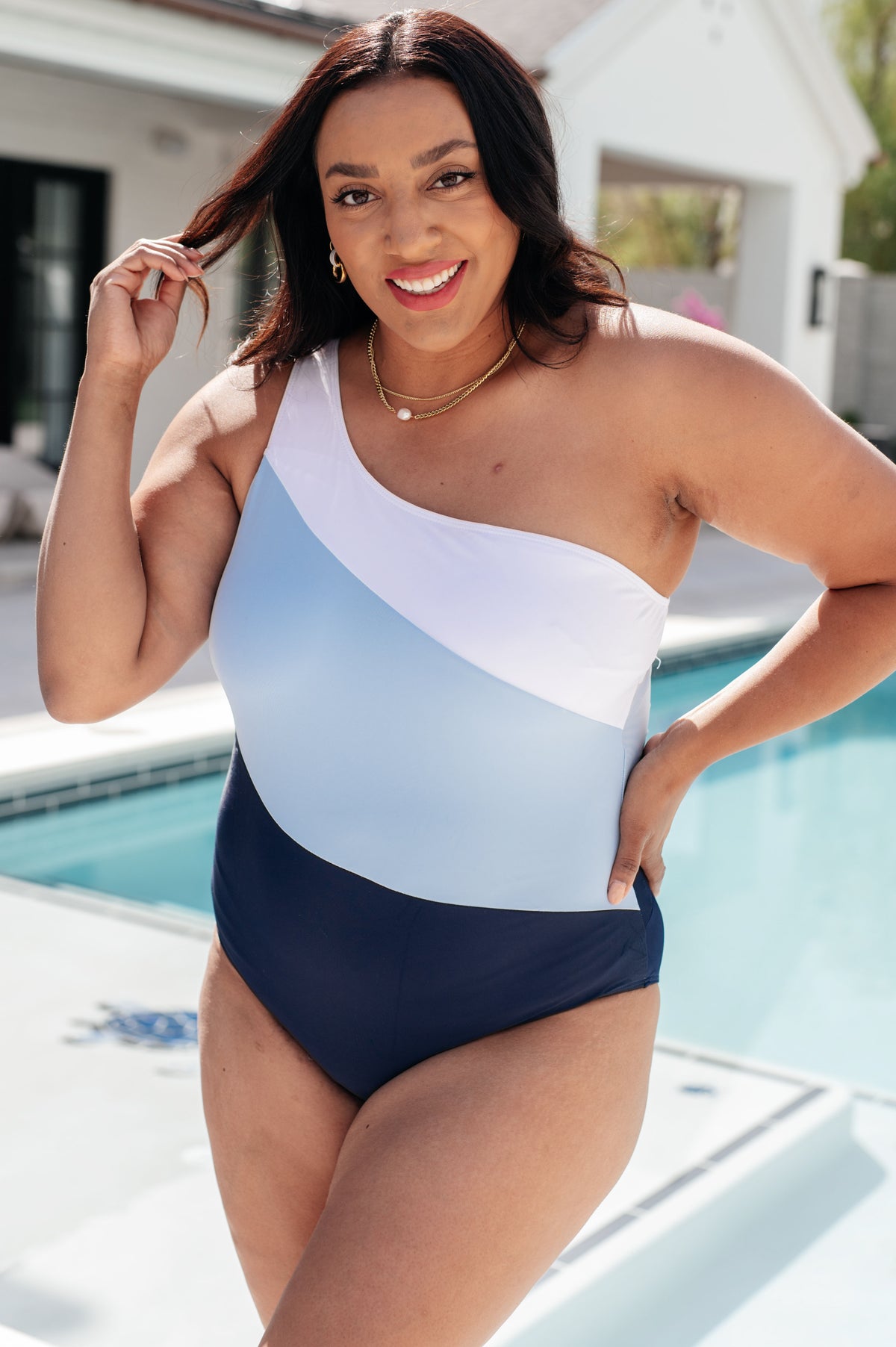 Dominica Color Block Asymmetrical Swimsuit - 3/10/2025