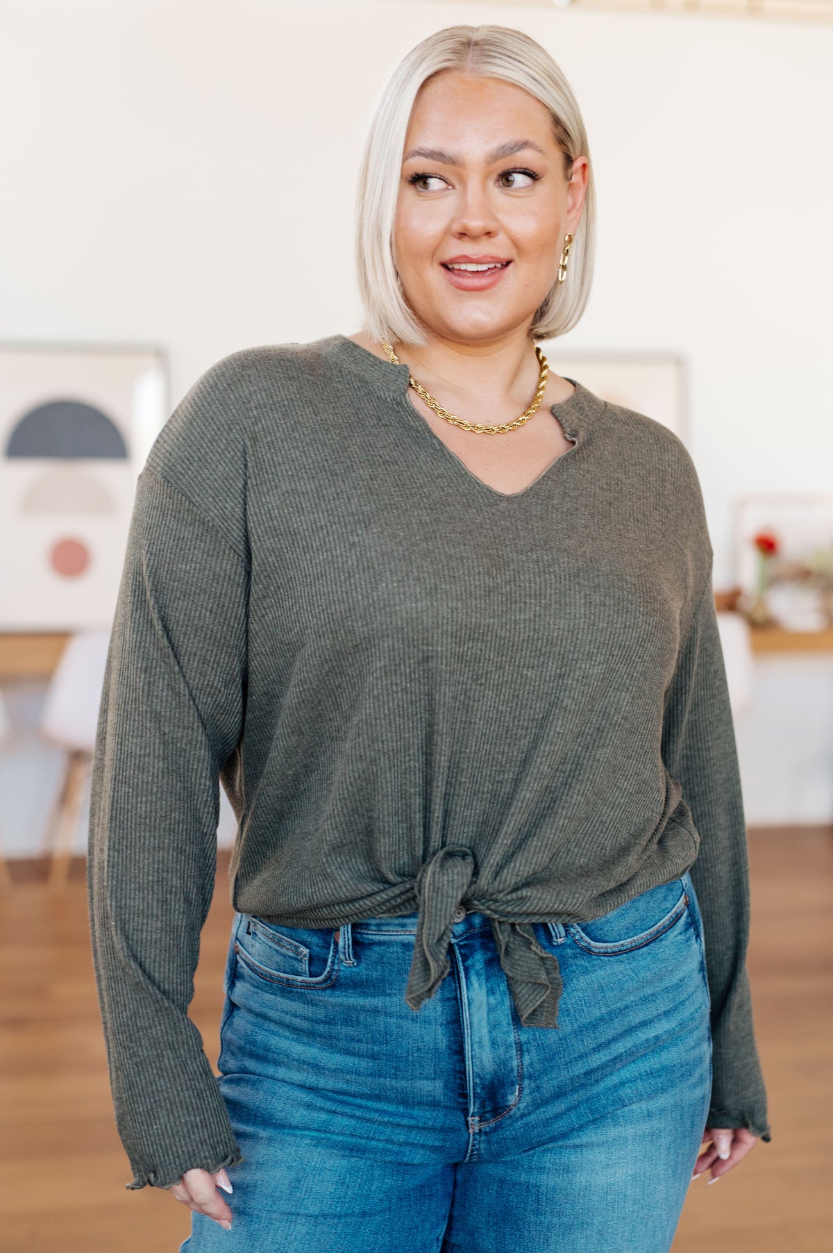 Don't Be Careless Ribbed Knit Top - 10/16/2025