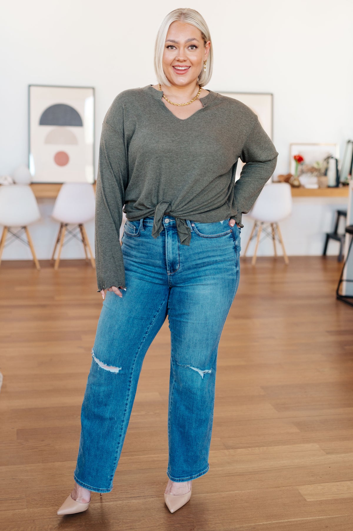 Don't Be Careless Ribbed Knit Top - 10/16/2025