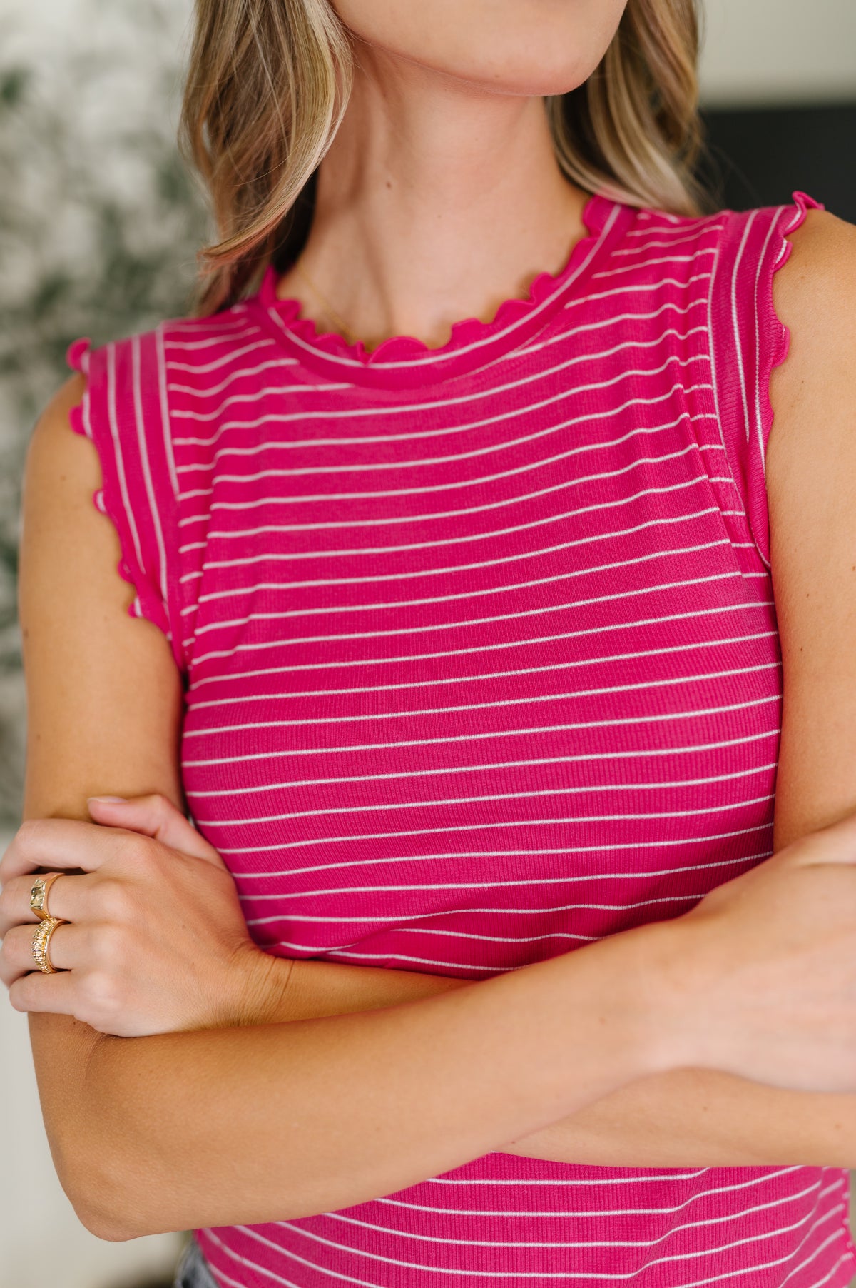 Doodle Me In Lettuce Round Neck Top in Hot Pink - 7/11/2025 NEW