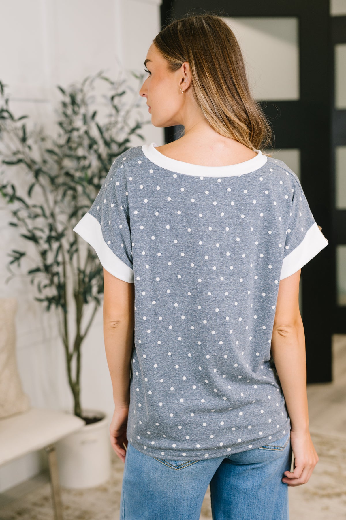 Dot, Dot, Dot V-Neck Casual Top - 8/14/2026