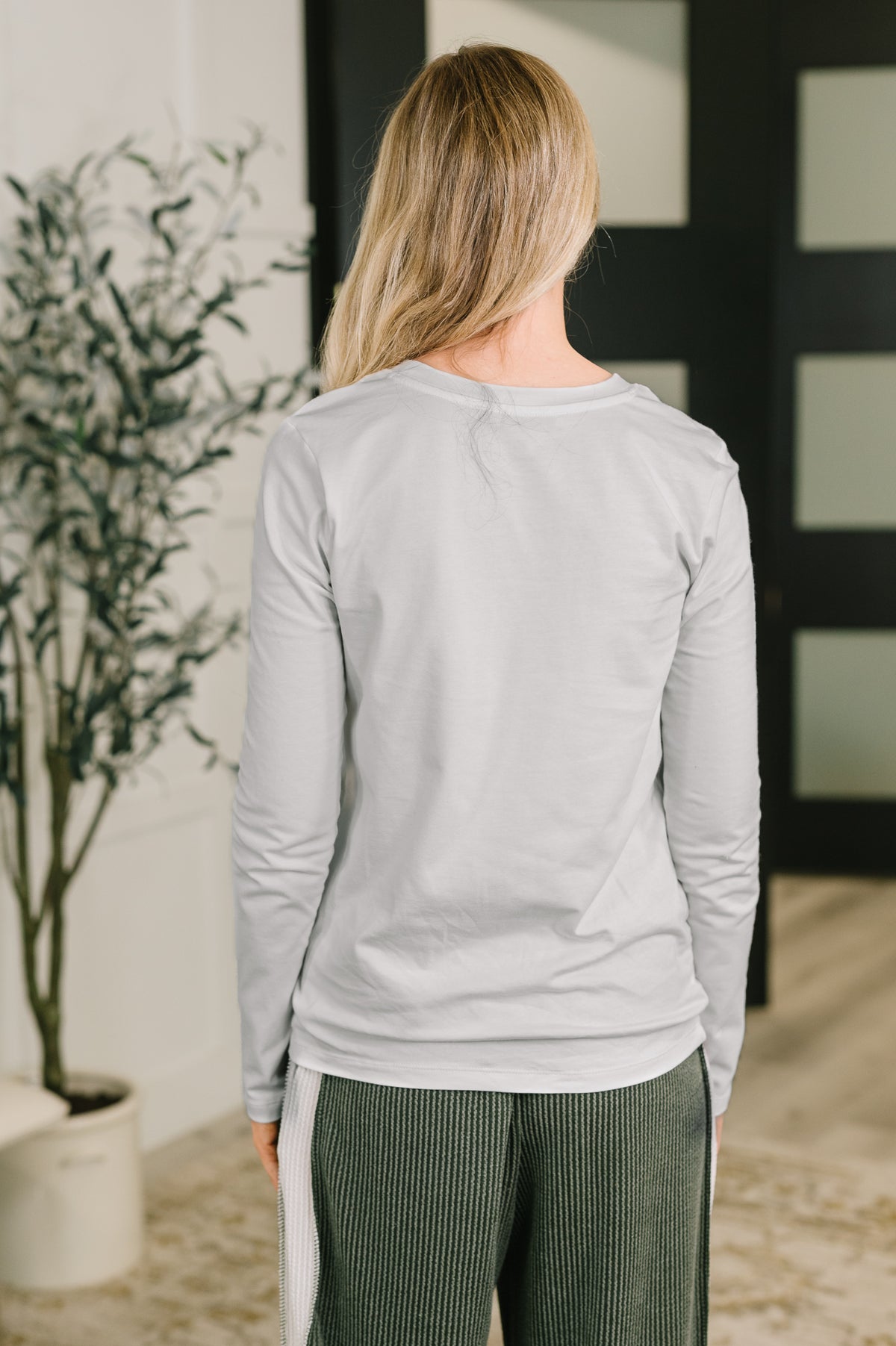 Down to the Basics Long Sleeve Top in Heathered Grey - 9/15/2026